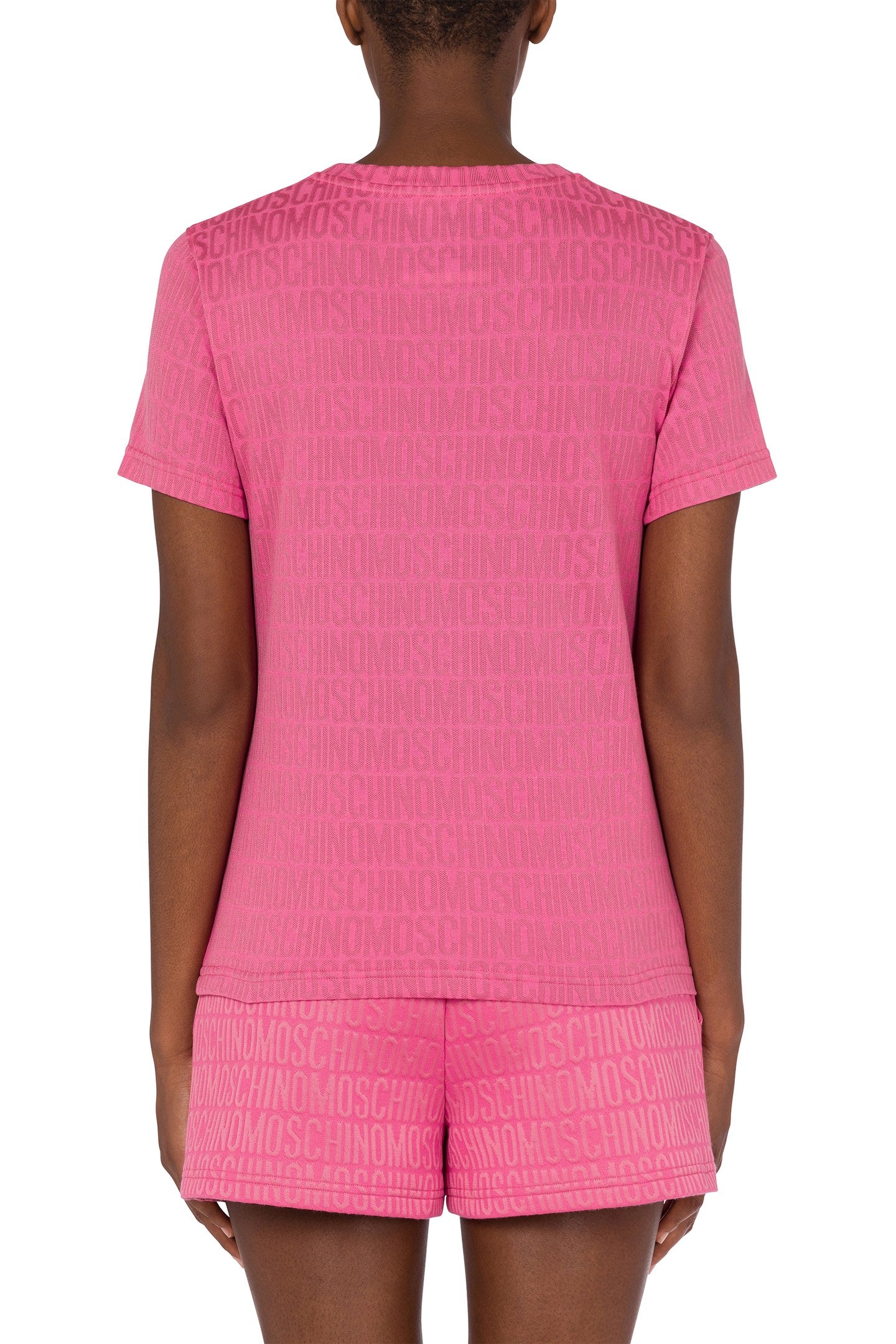 ALLOVER LOGO JERSEY T-SHIRT PINK 2