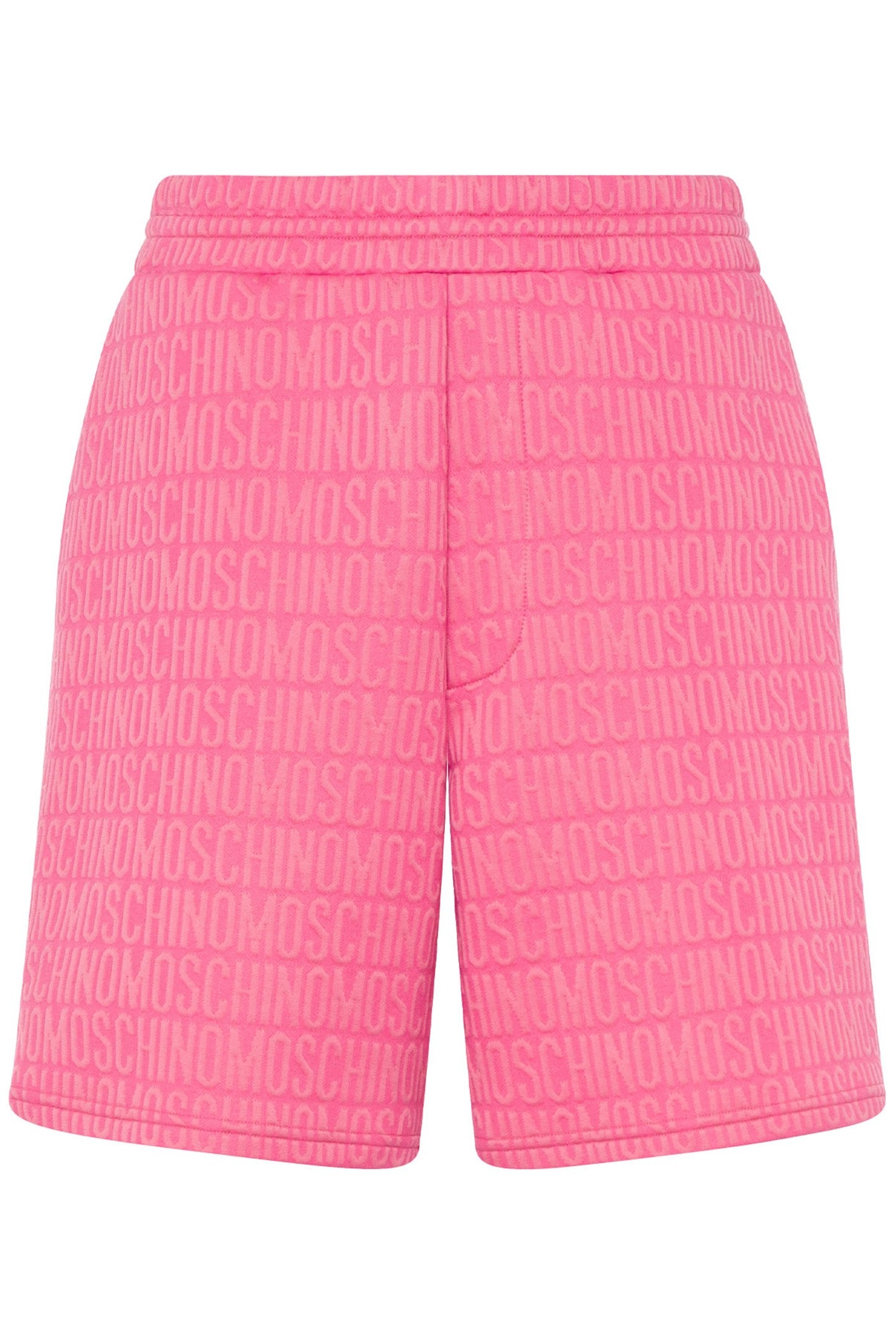 ALLOVER LOGO JACQUARD FLEECE BERMUDA SHORTS PINK 3