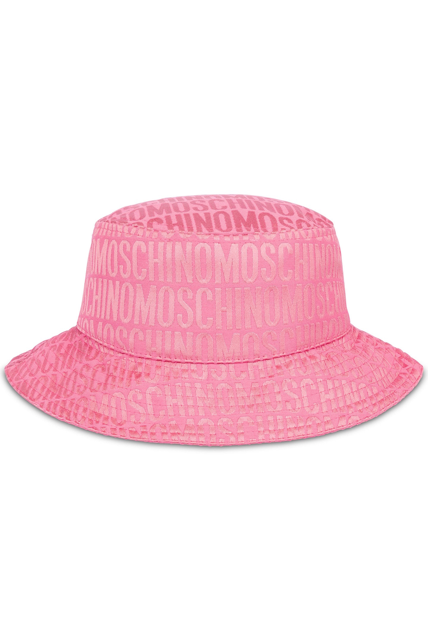 ALLOVER LOGO NYLON BUCKET HAT PINK 1