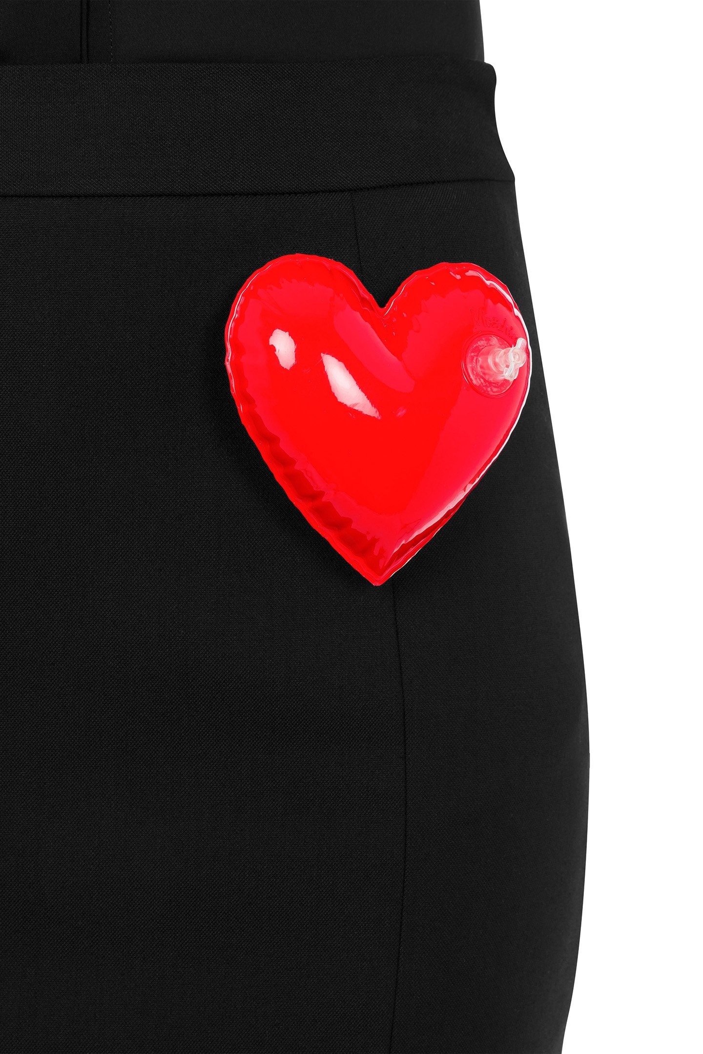 INFLATABLE HEARTS STRETCH GABARDINE MINISKIRT BLACK 4