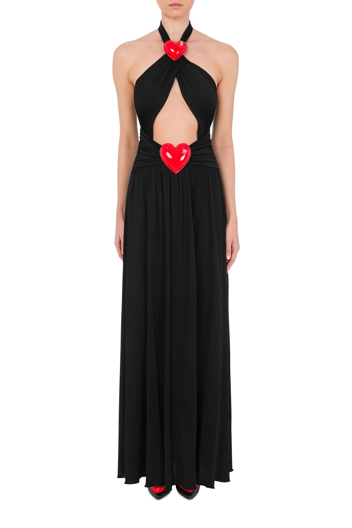 INFLATABLE HEARTS ORGANZINE DRESS BLACK 1