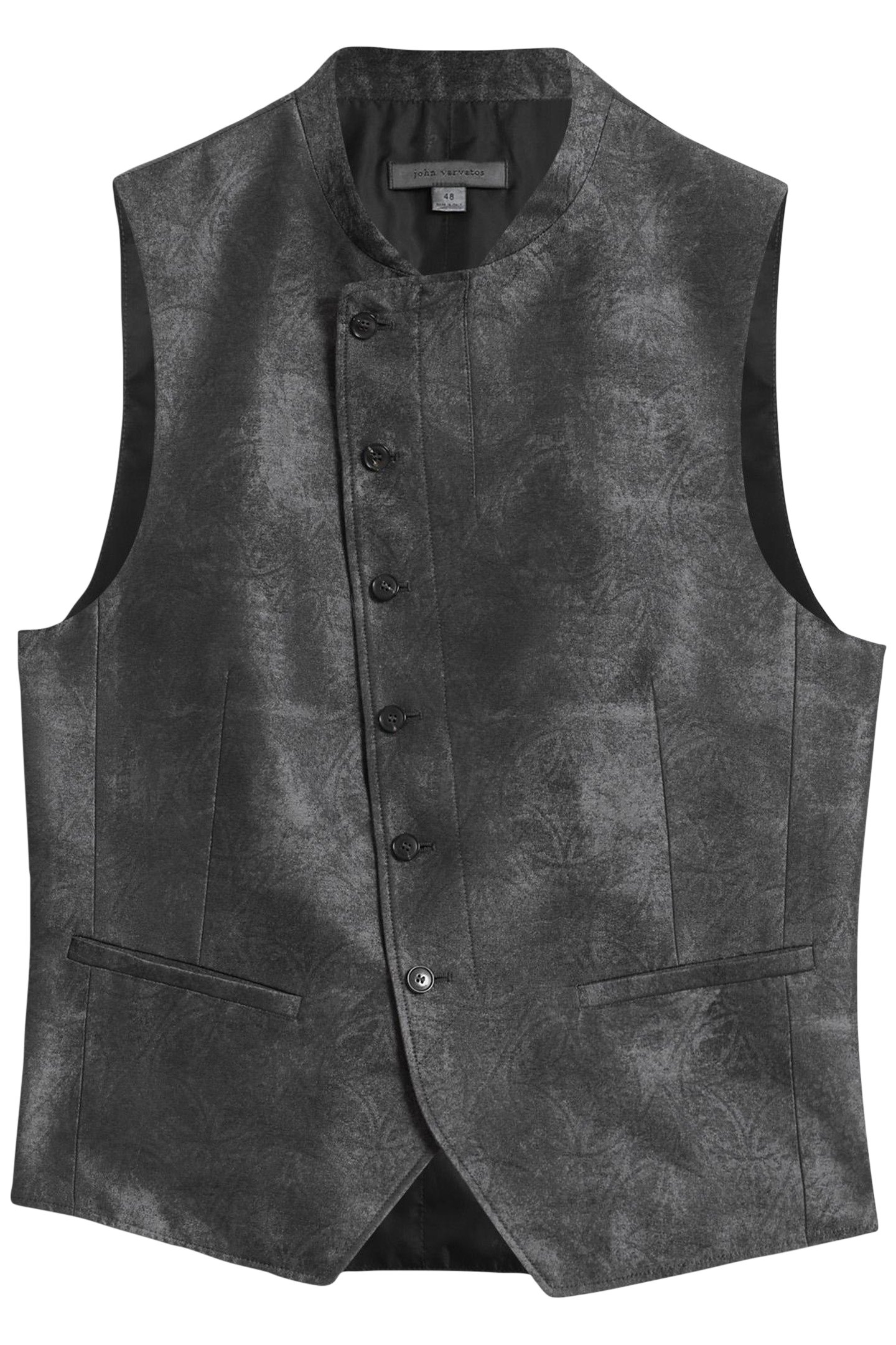 BEACON VEST - SLIM FIT ASYMMETRIC BUTTON ECLIPSE HTHR 2