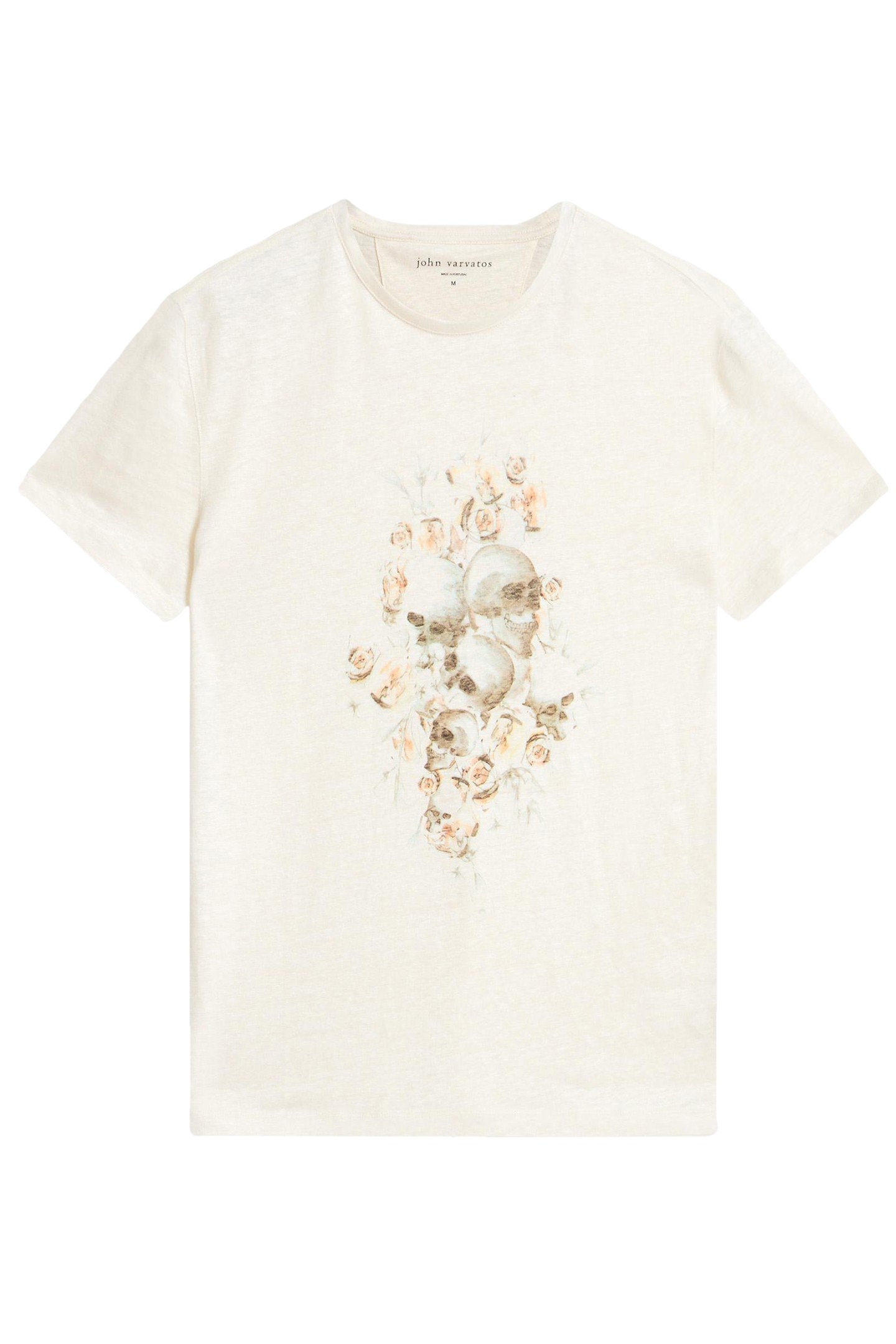 SS CREW TEE - FLORAL SKULL SALT 2