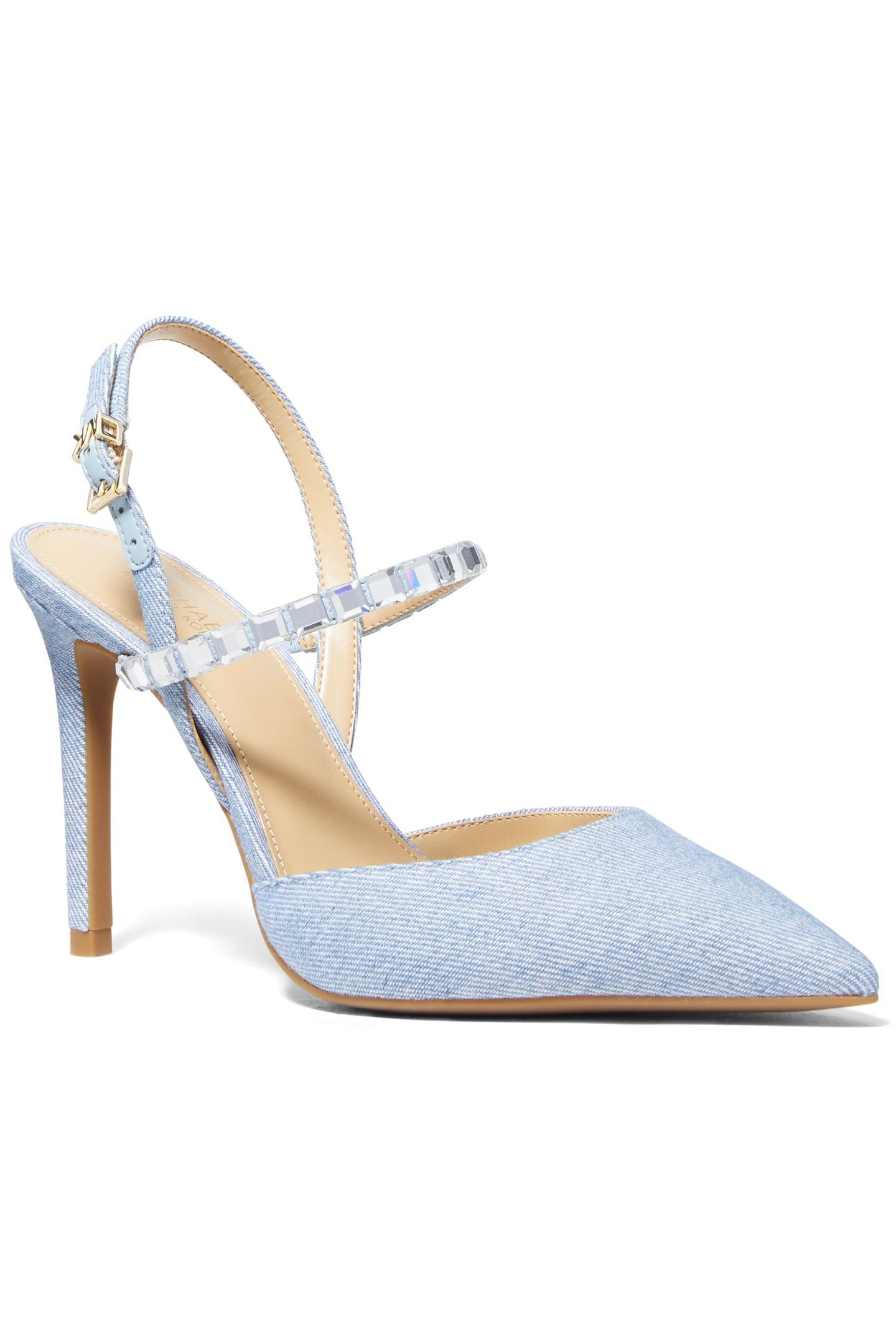 AVA FLEX HEELED PUMP IN BLUE 2