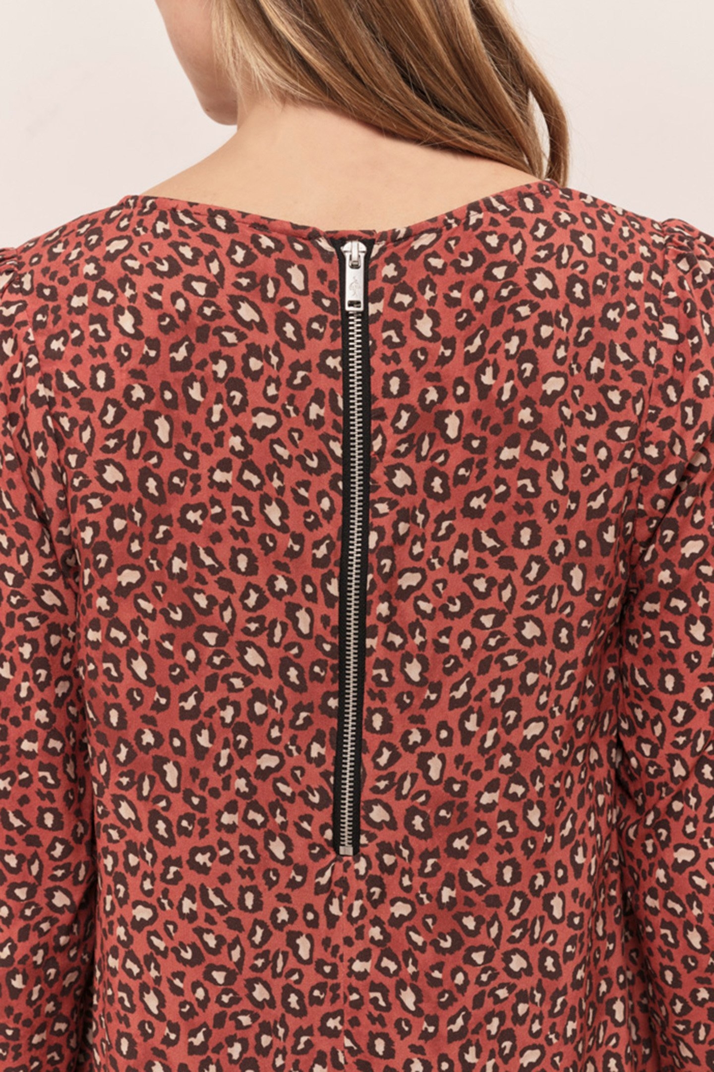 RIOM - PUMPKIN DRESS WITH WINTER SAFARI PRINT 8