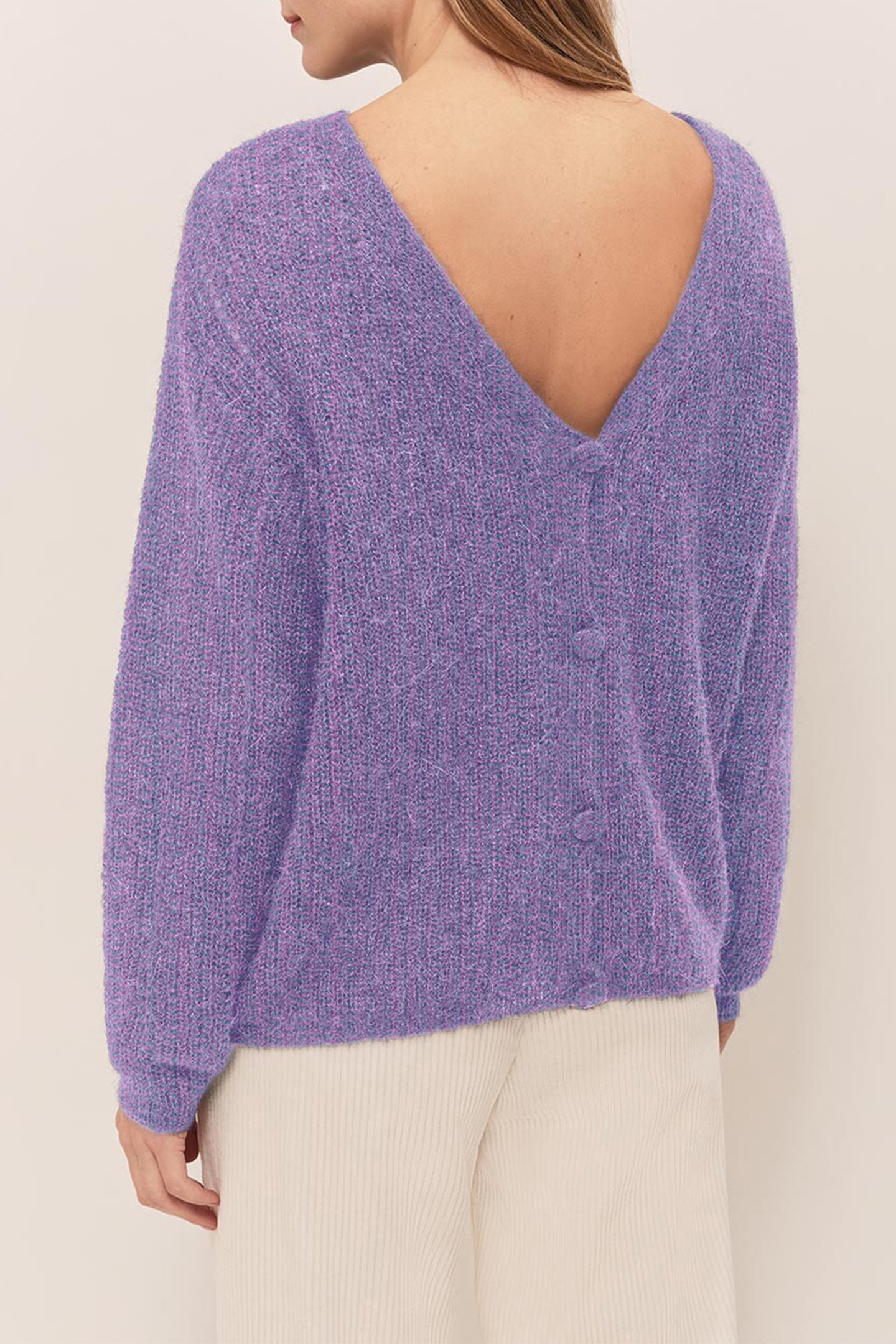 THILO - FANCY KNITTED AMETHYST CARDIGAN 2