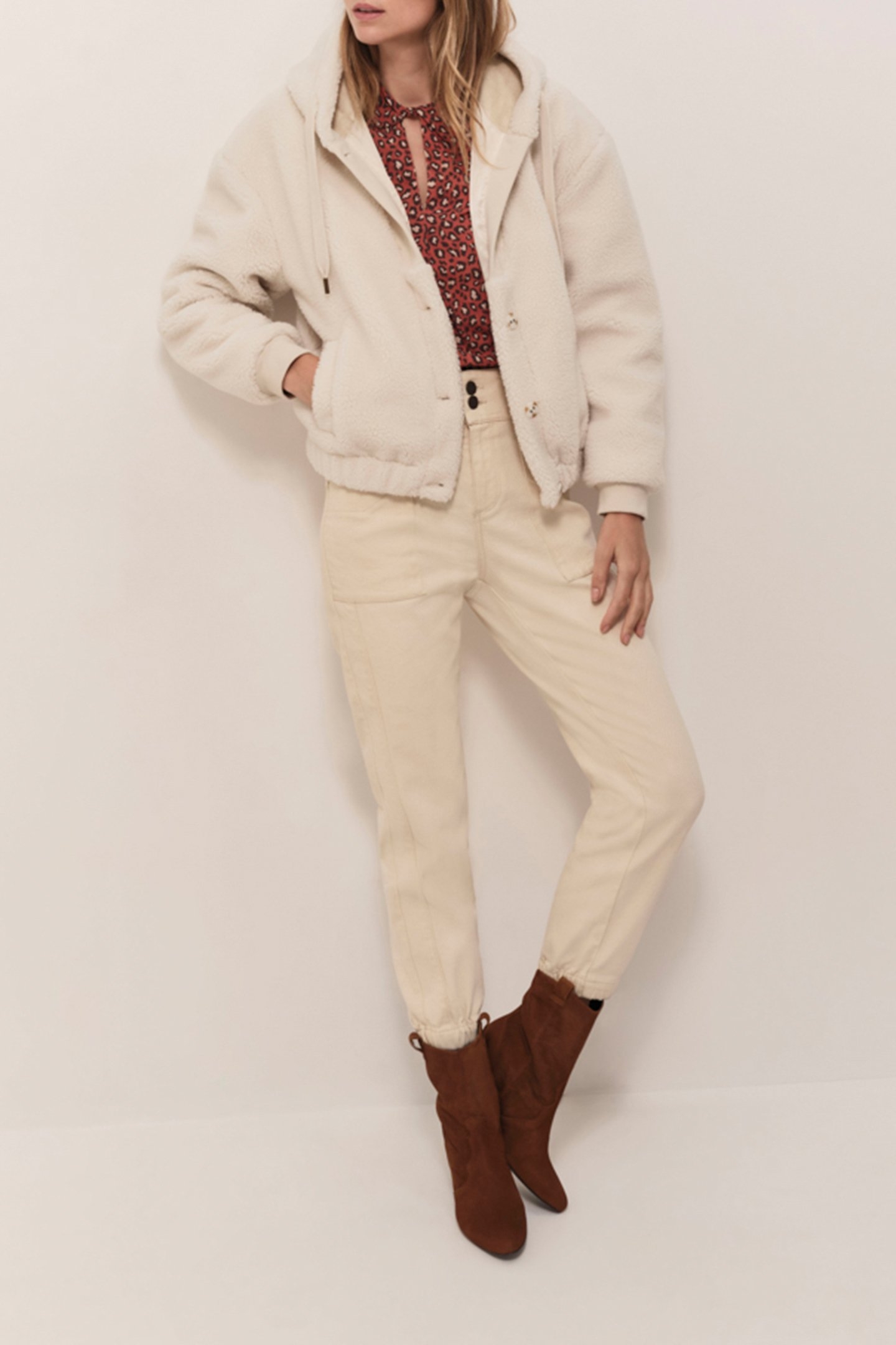 CHABADA - WINTER SAFARI PRINT PUMPKIN BLOUSE 4