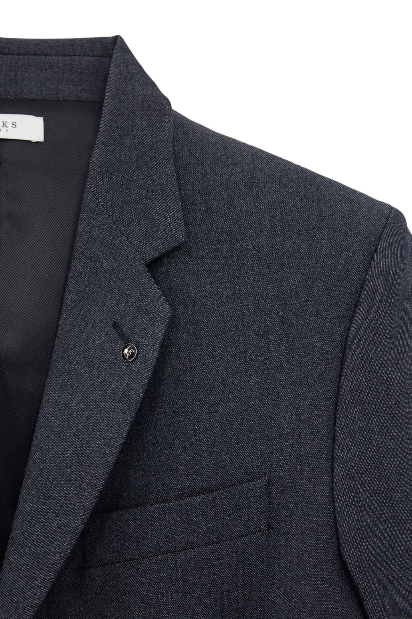 FAUX-PLAIN NAVY SUIT JACKET 6