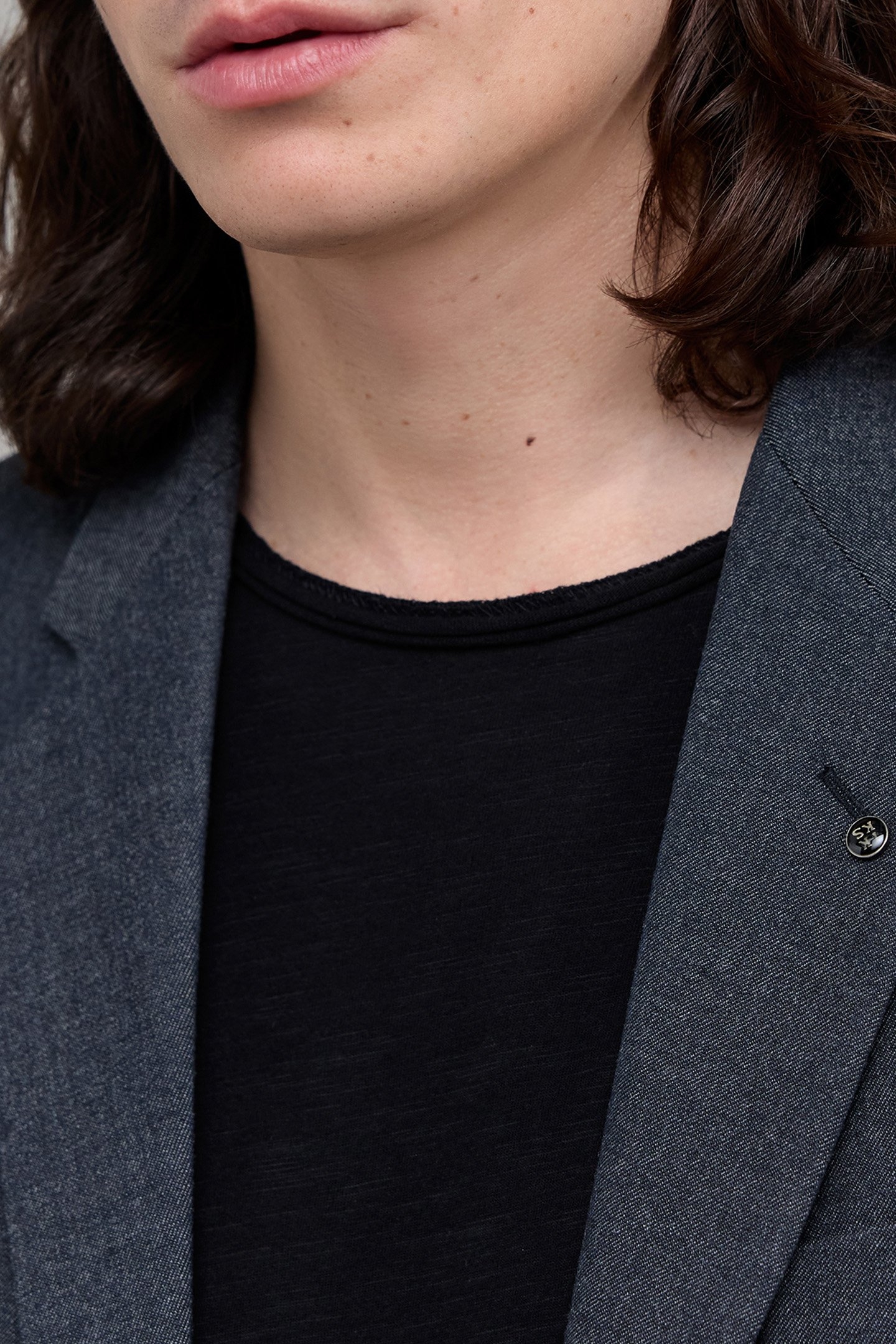 FAUX-PLAIN NAVY SUIT JACKET 5