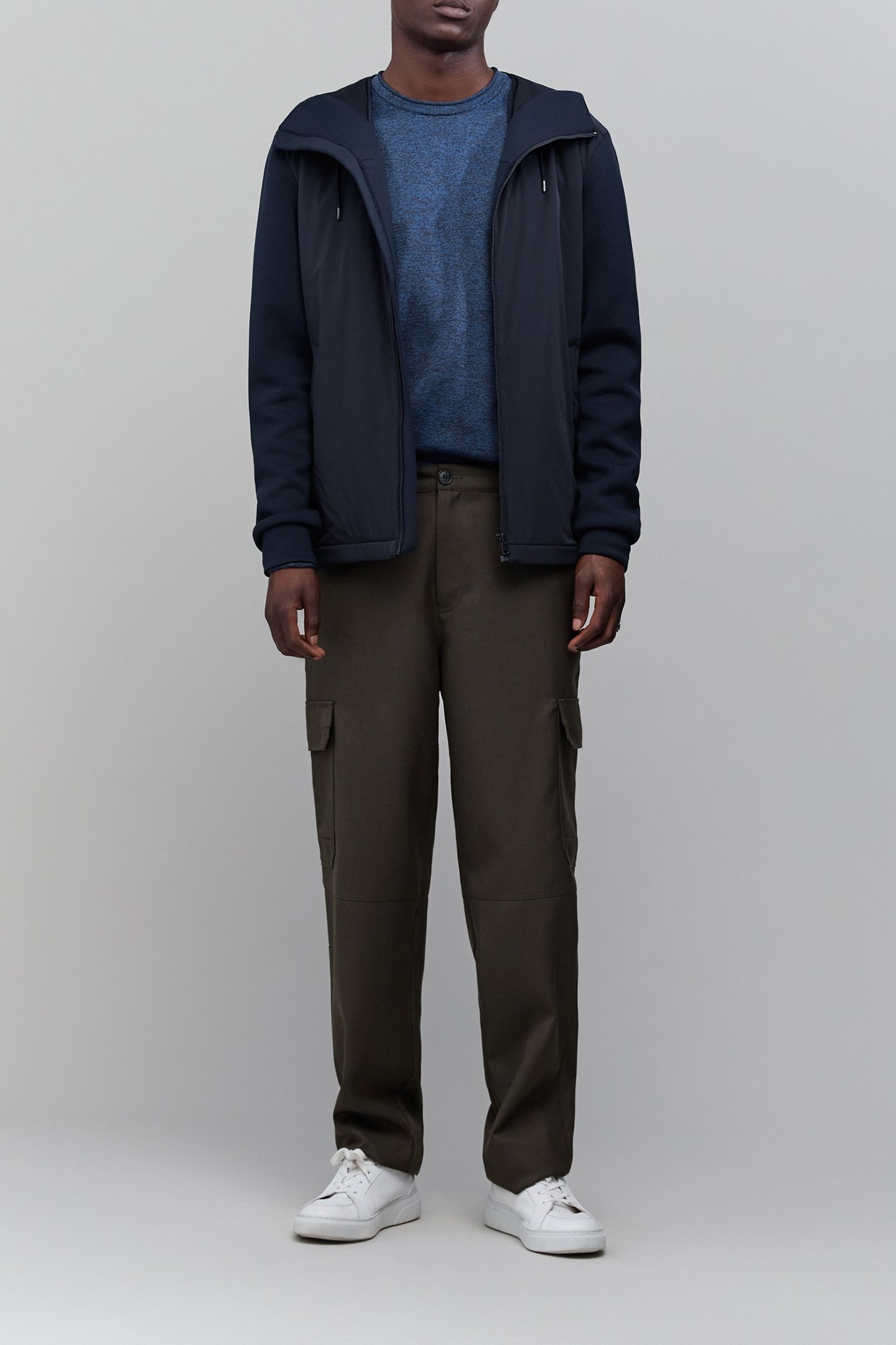 NAVY BI-MATERIAL UNDER-DOUDOUNE 3