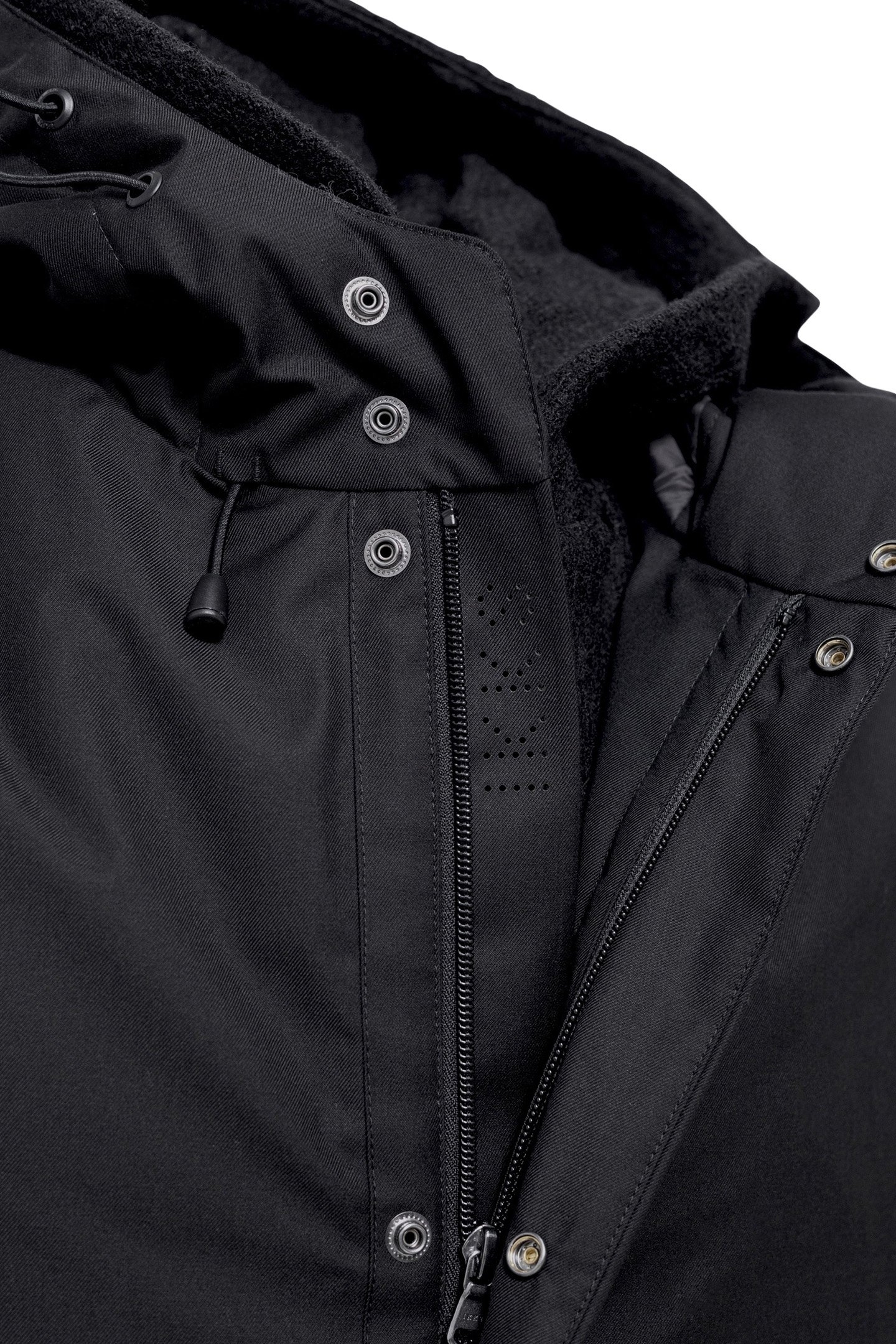 BLACK PARKA WITH REMOVABLE PIPING 8