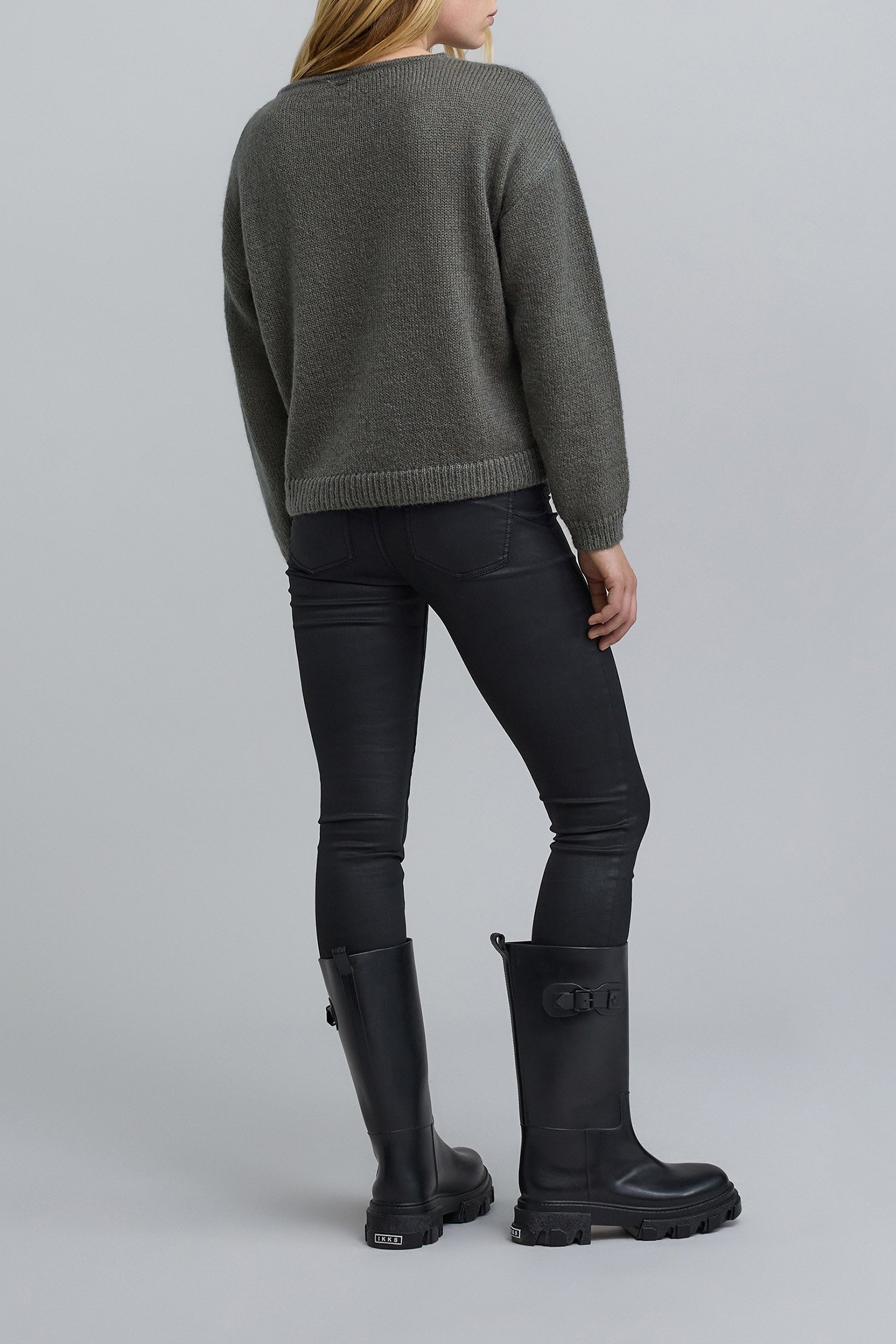 CHEVRON KNIT ARMY SWEATER 4