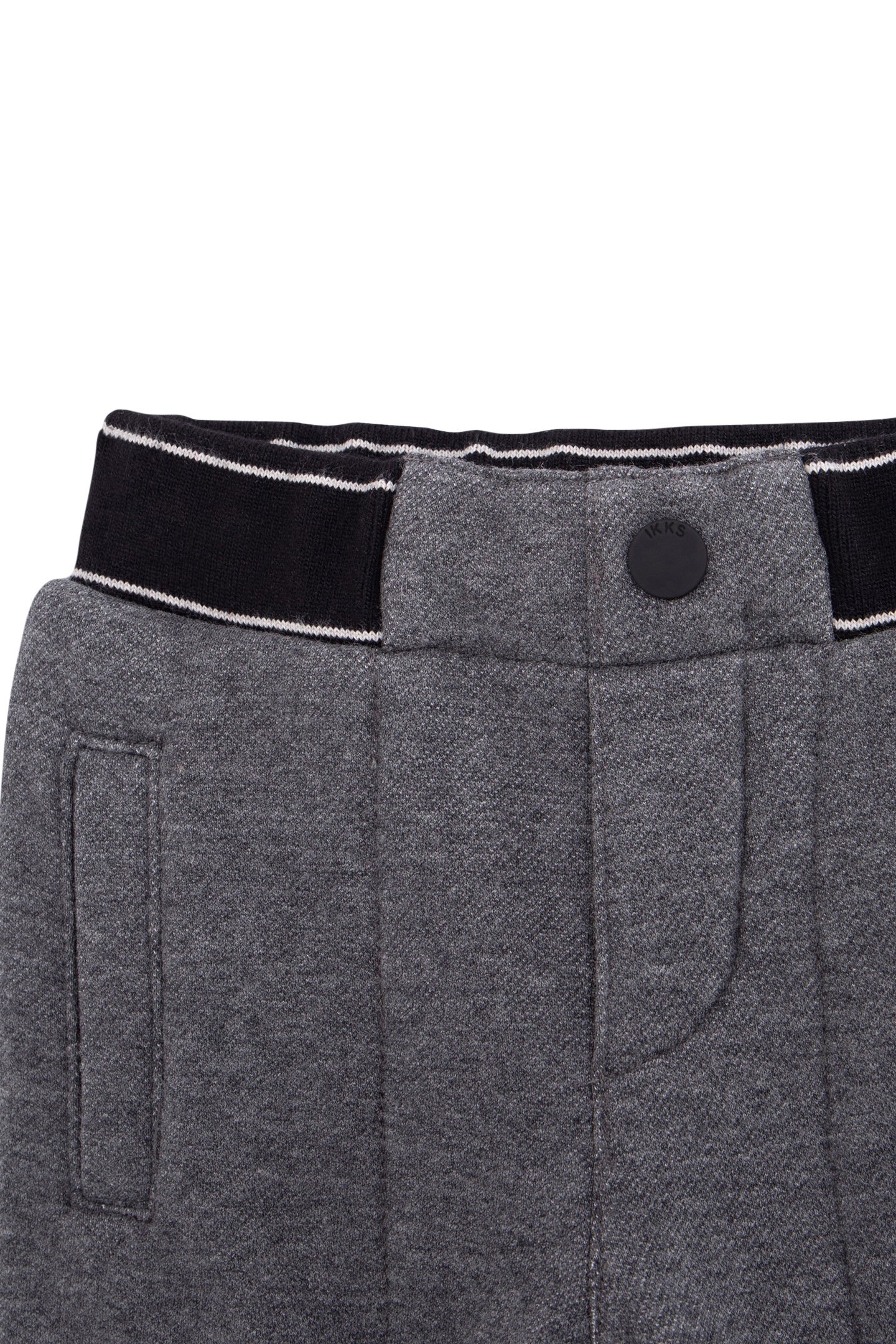 BOY'S GREY STRIPED PANTS WITH RIBBED WAISTBAND 3