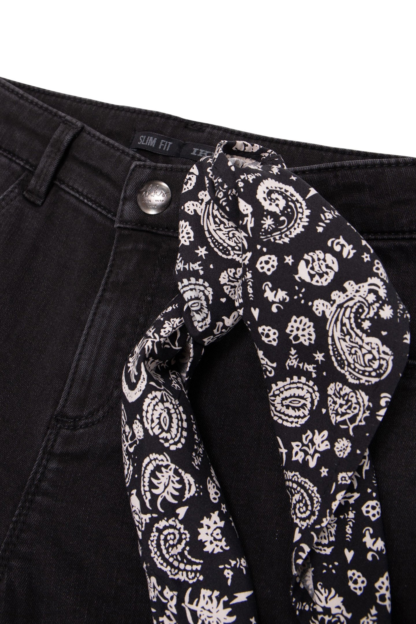 SLIM BLACK SKINNY JEANS-GIRL'S BELT 5