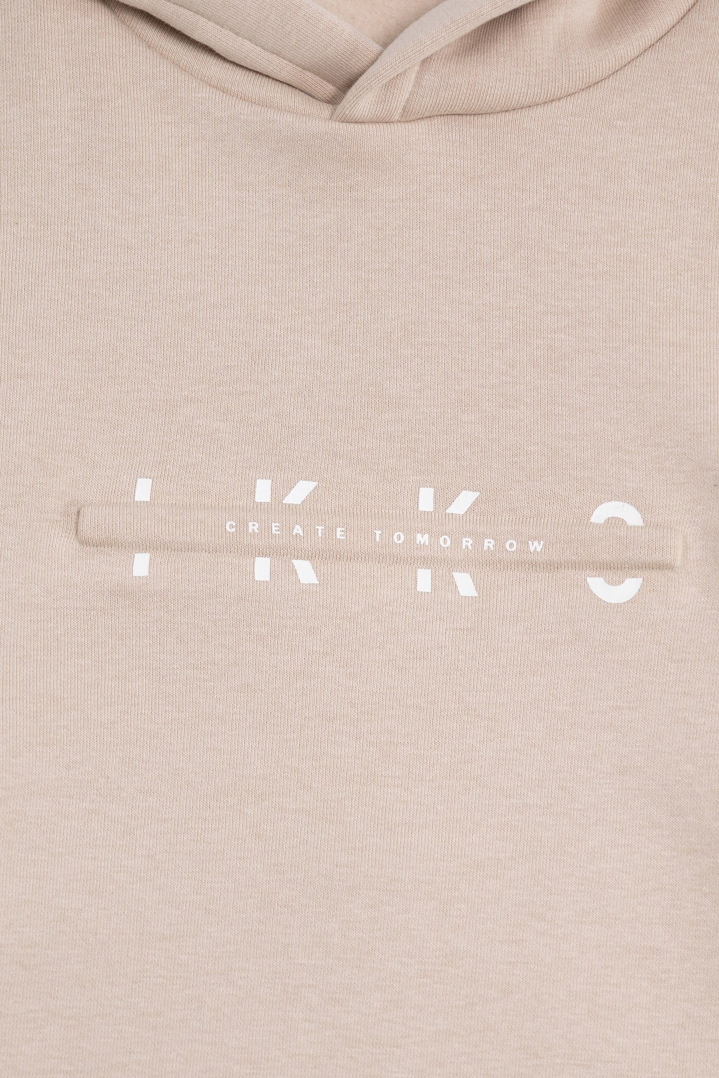 BOYS' BEIGE HOODIE WITH EMBOSSED MESSAGES 6