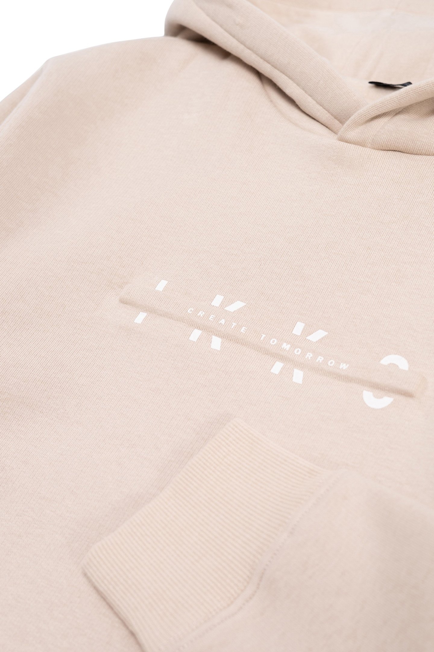 BOYS' BEIGE HOODIE WITH EMBOSSED MESSAGES 4