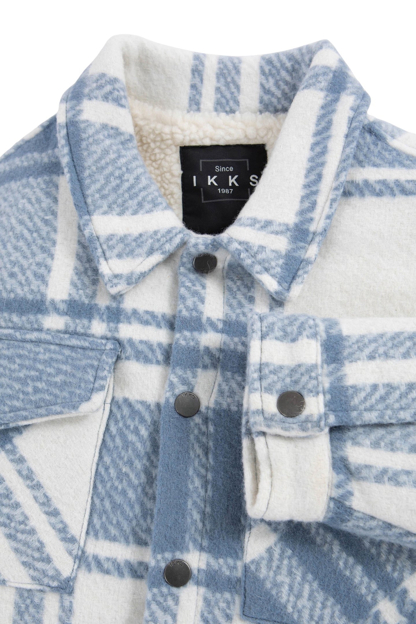 BOY'S BLUE WOOL PLAID JACKET WITH LINING 6