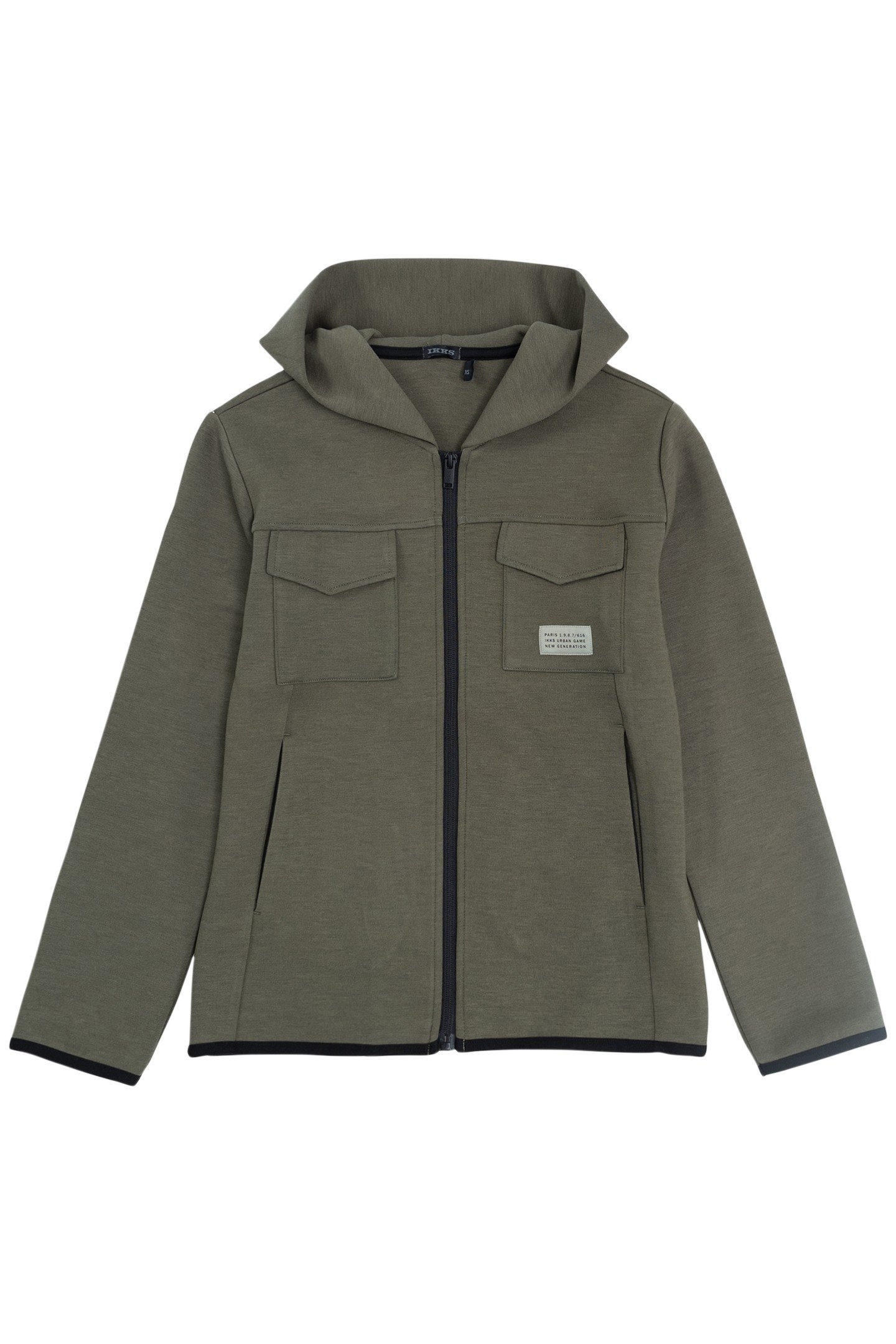 KHAKI CARDIGAN WITH BOYS' CHEST POCKETS 1