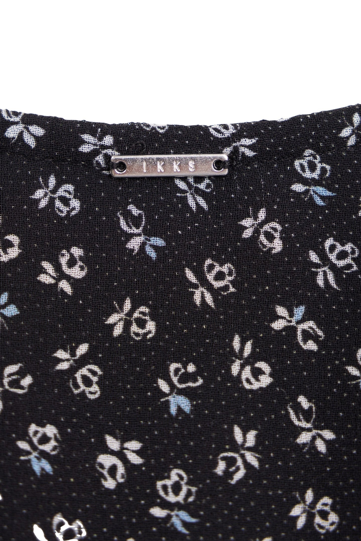 GIRL'S BLACK FLORAL-PRINT MICRO-POIS DRESS 5