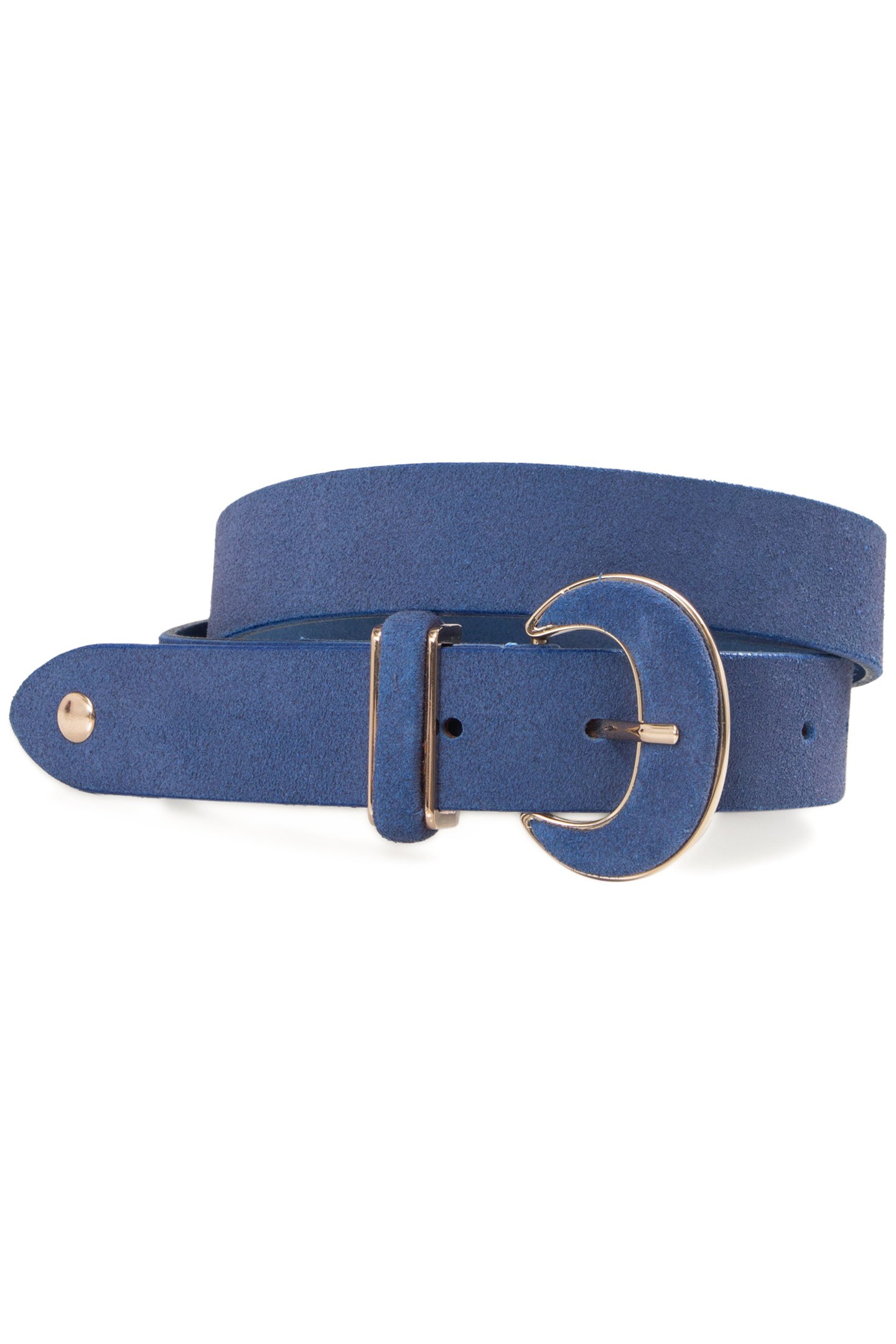 SKY BLUE SUEDE BELT 1