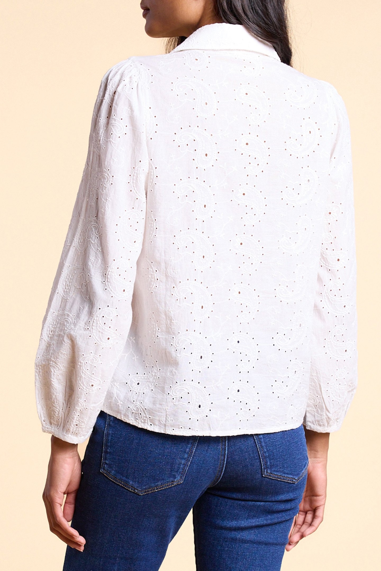 ECRU ENGLISH EMBROIDERY SHIRT 2