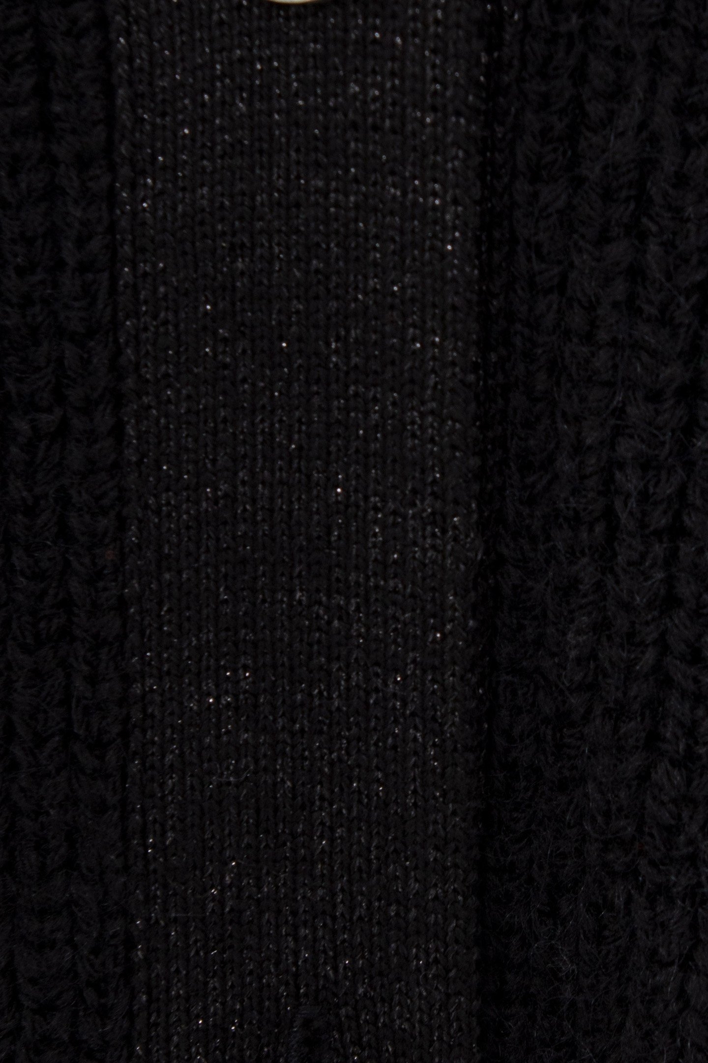 BLACK CARDIGAN KNIT FALSE CHEST POCKETS 7