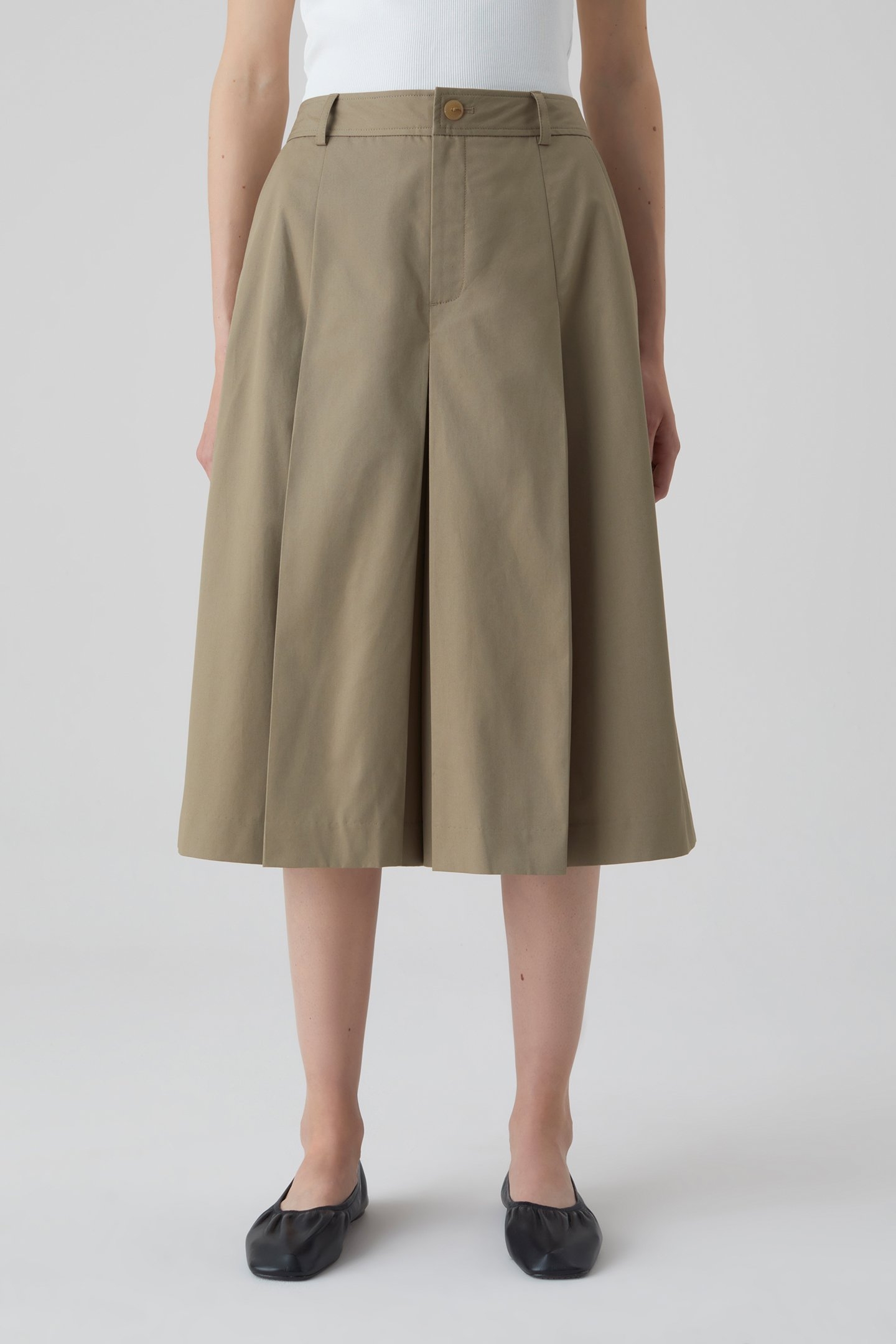 PLEATED CULOTTES SKIRTS GREY MARBLE 1