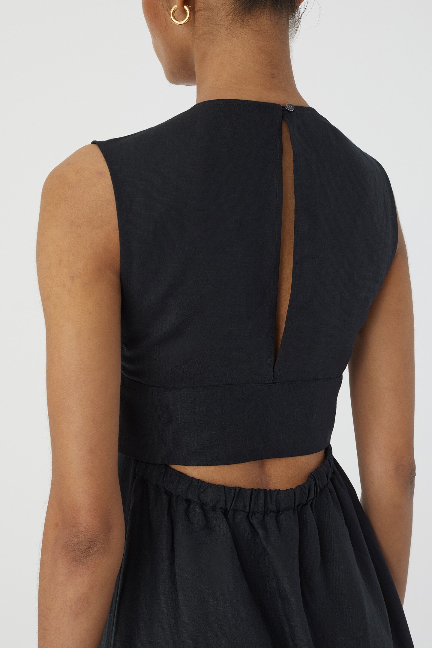 WAISTED BELT DRESS DRESSES BLACK 5