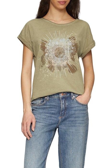 S.OLIVER-QS T-SHIRTS DARKGREEN 1