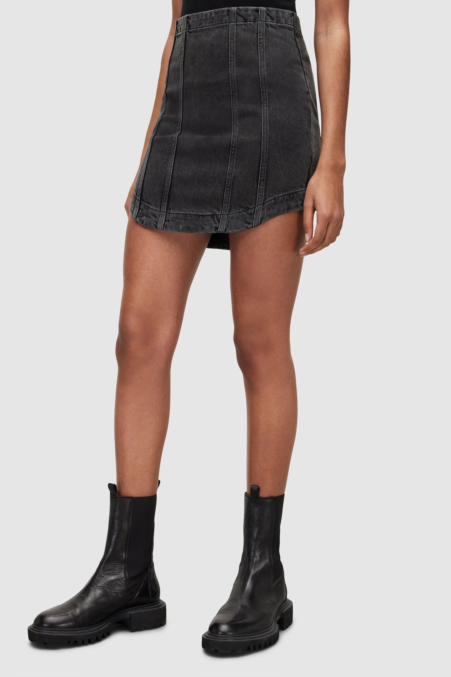 CHARLI MINI SKIRT WASHED BLACK 1