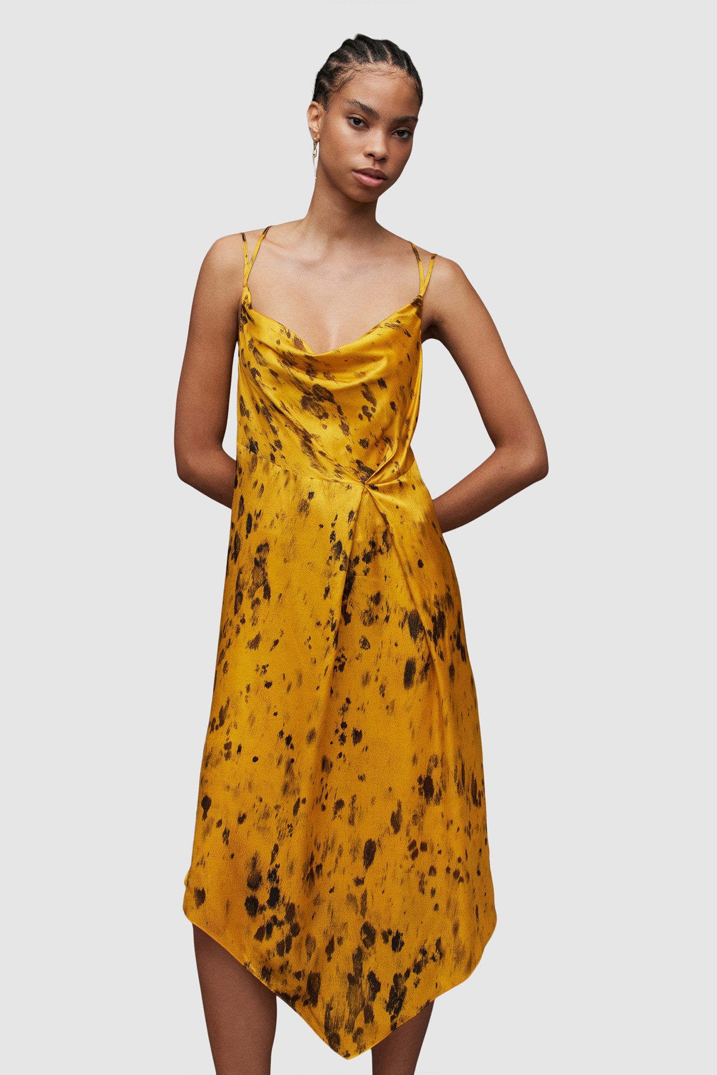 MARTA RONNIE DRESS OCHRE YELLOW 1