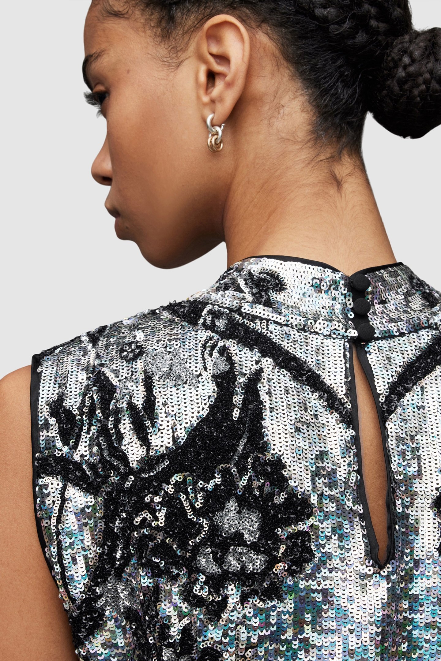 HARPER EMB MINI DRES SILVER 8