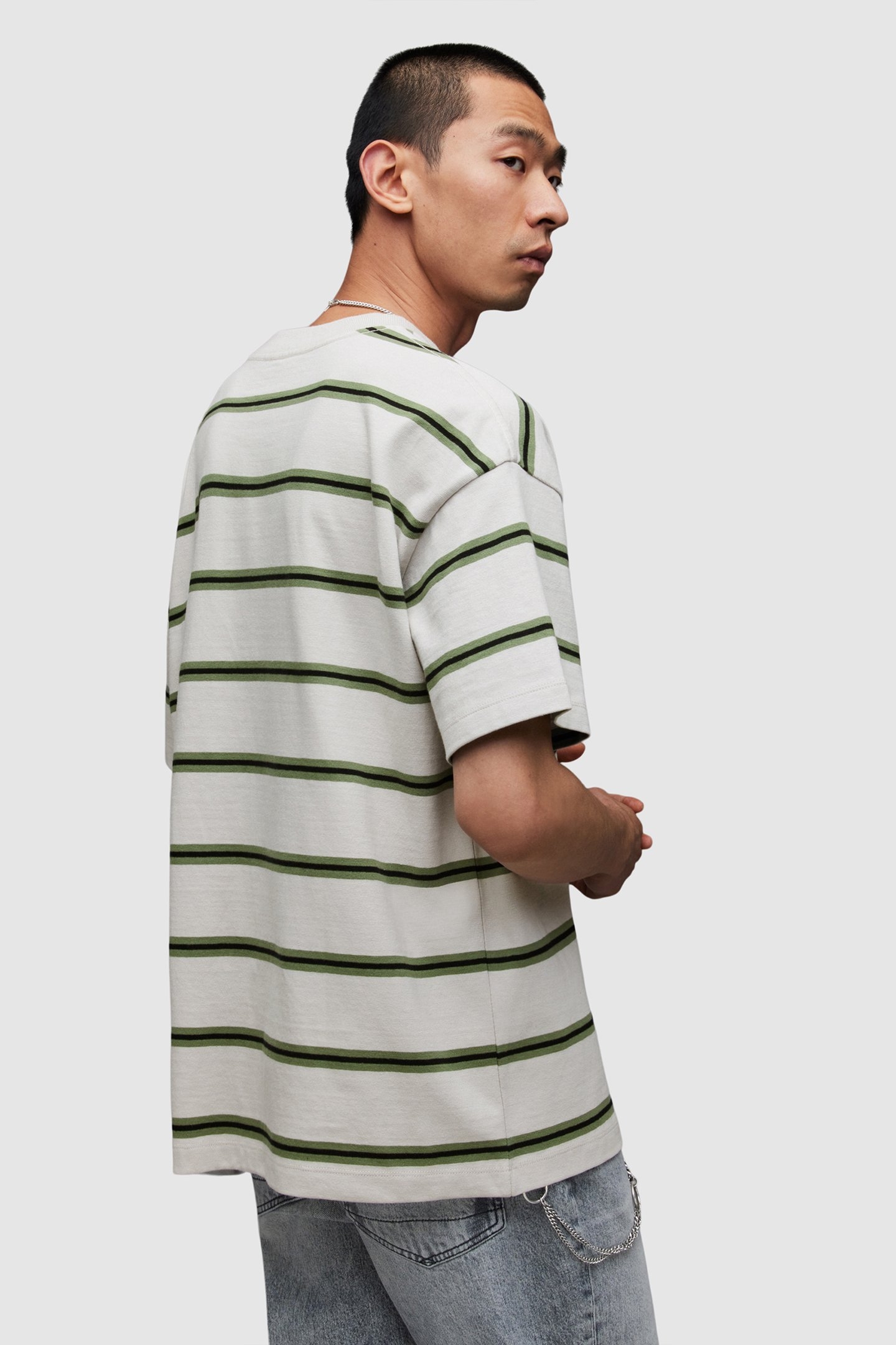 ARDEN SS CREW GRY/GREEN/WSHD BLK 2