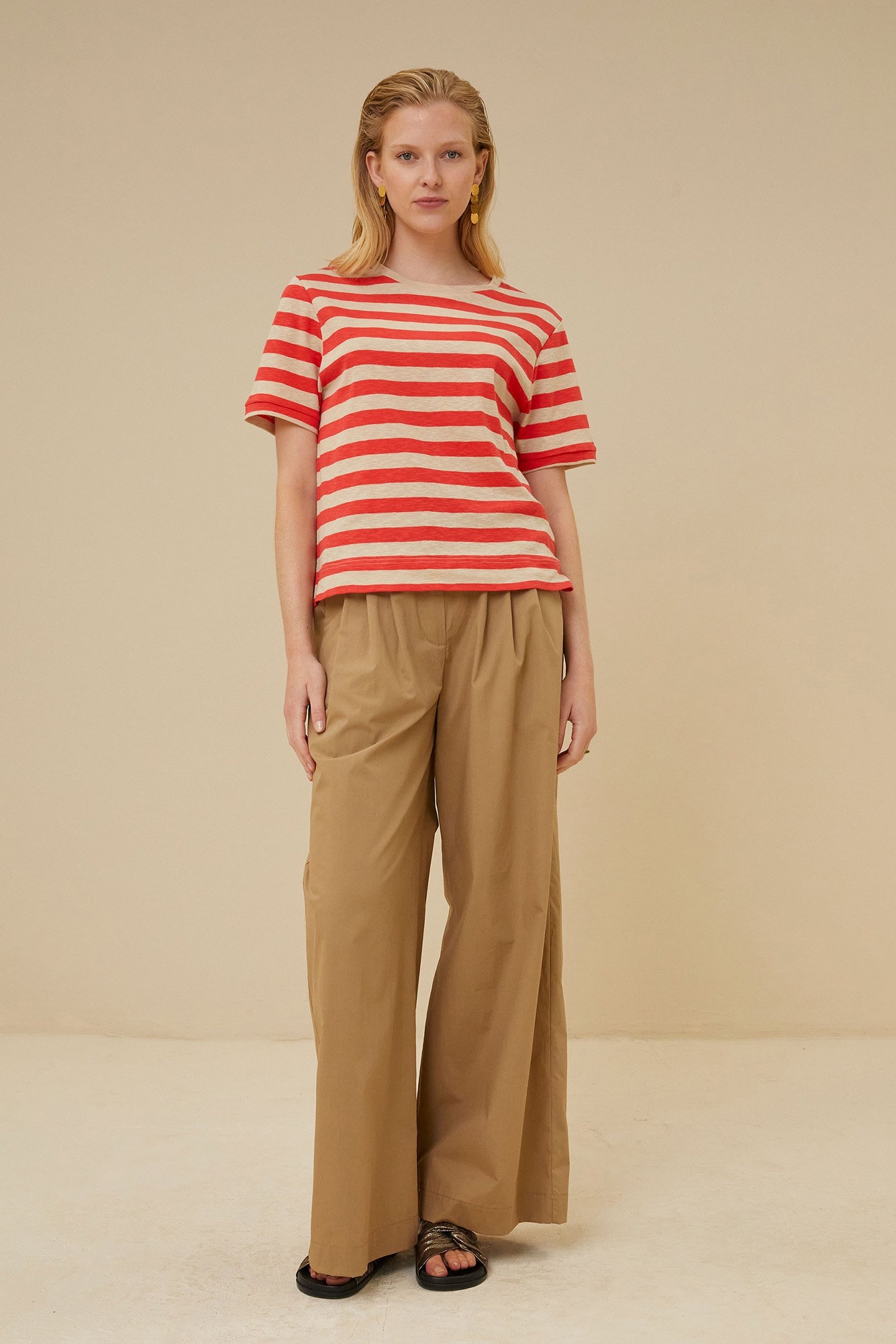 HOPE BIG STRIPE TOP POPPY RED 1