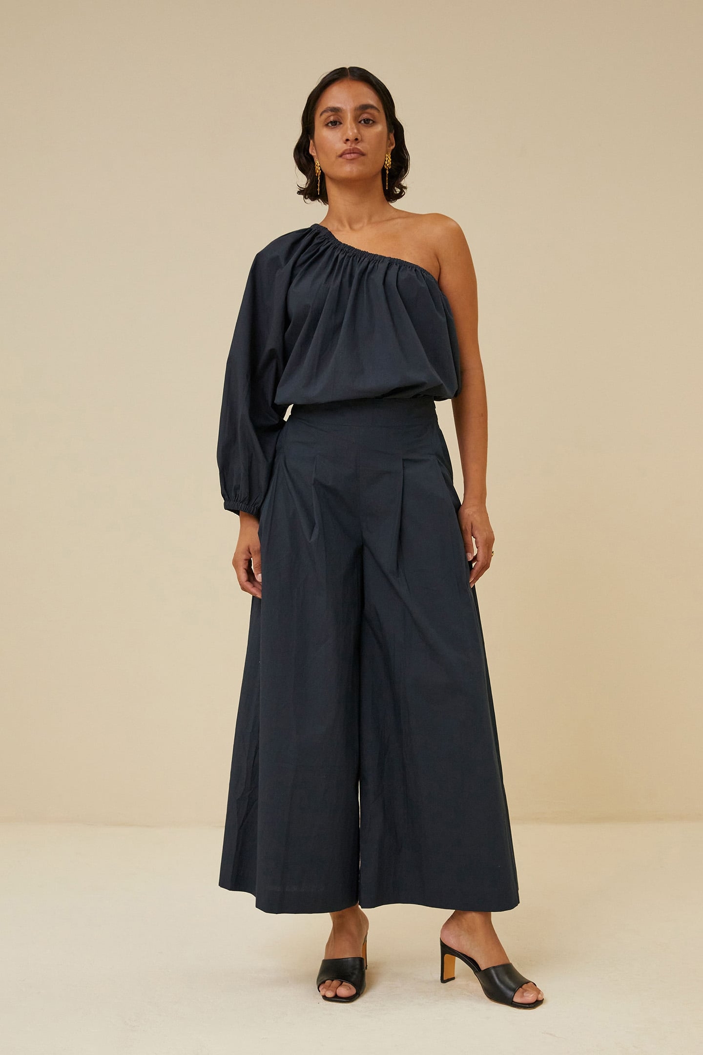 STELLA POPLIN BLOUSE MIDNIGHT 1