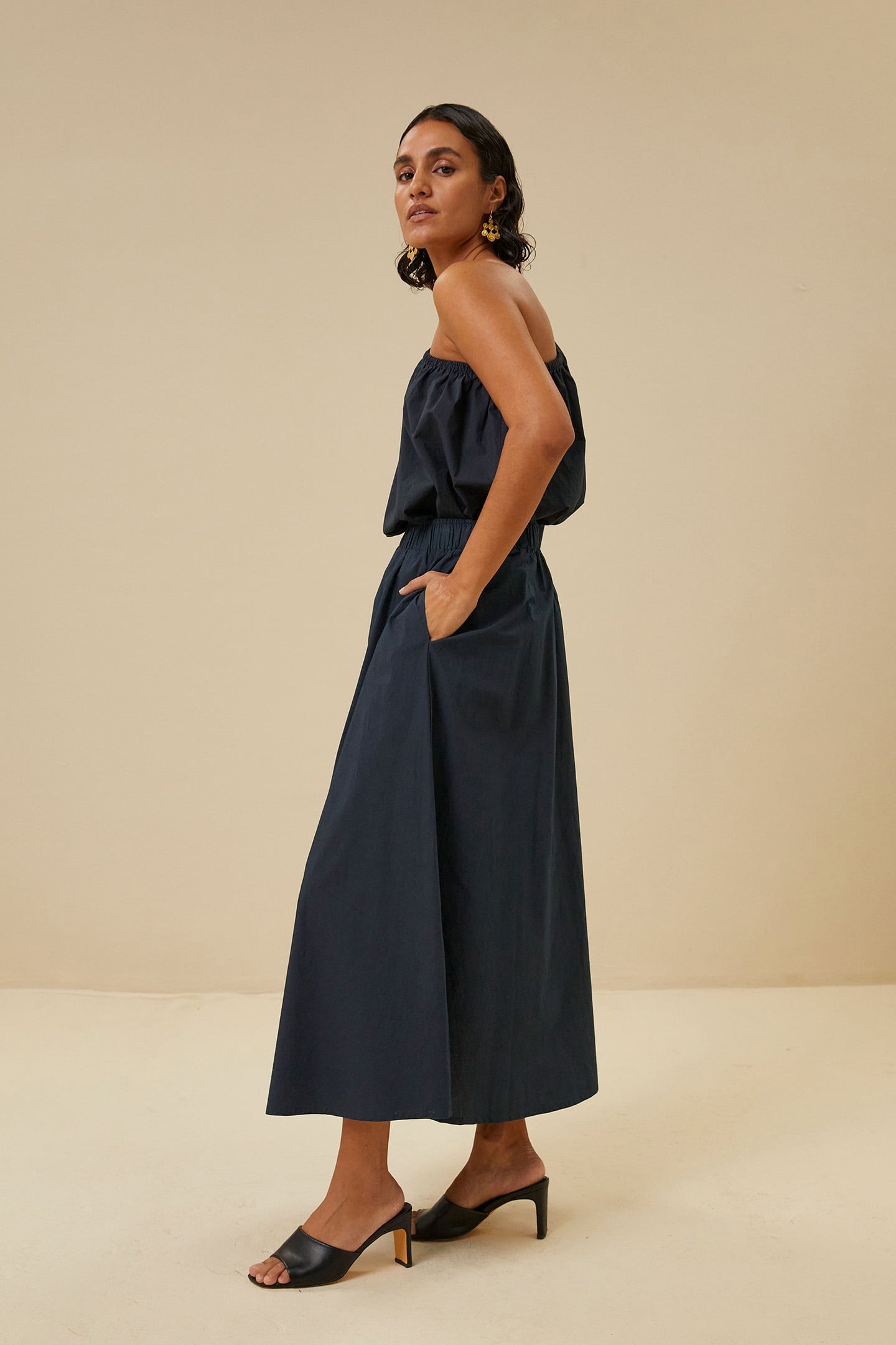 STELLA POPLIN BLOUSE MIDNIGHT 4