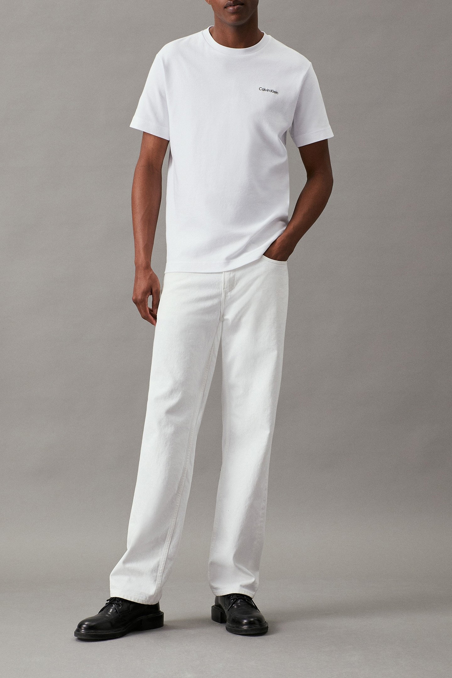 MICRO LOGO INTERLOCK BRIGHT WHITE 3