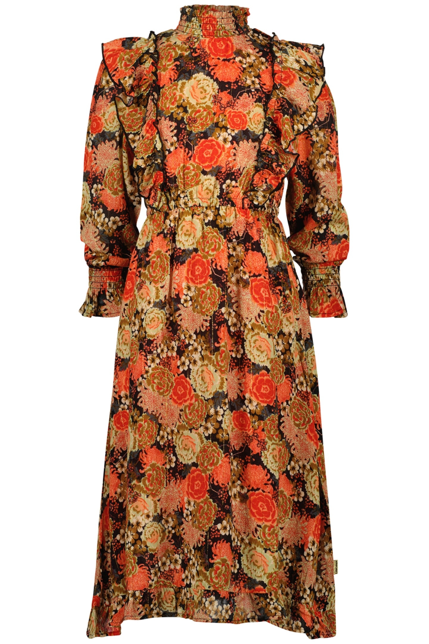 GIRL'S PELLY MIDI DRESS EARTH CORAL 1