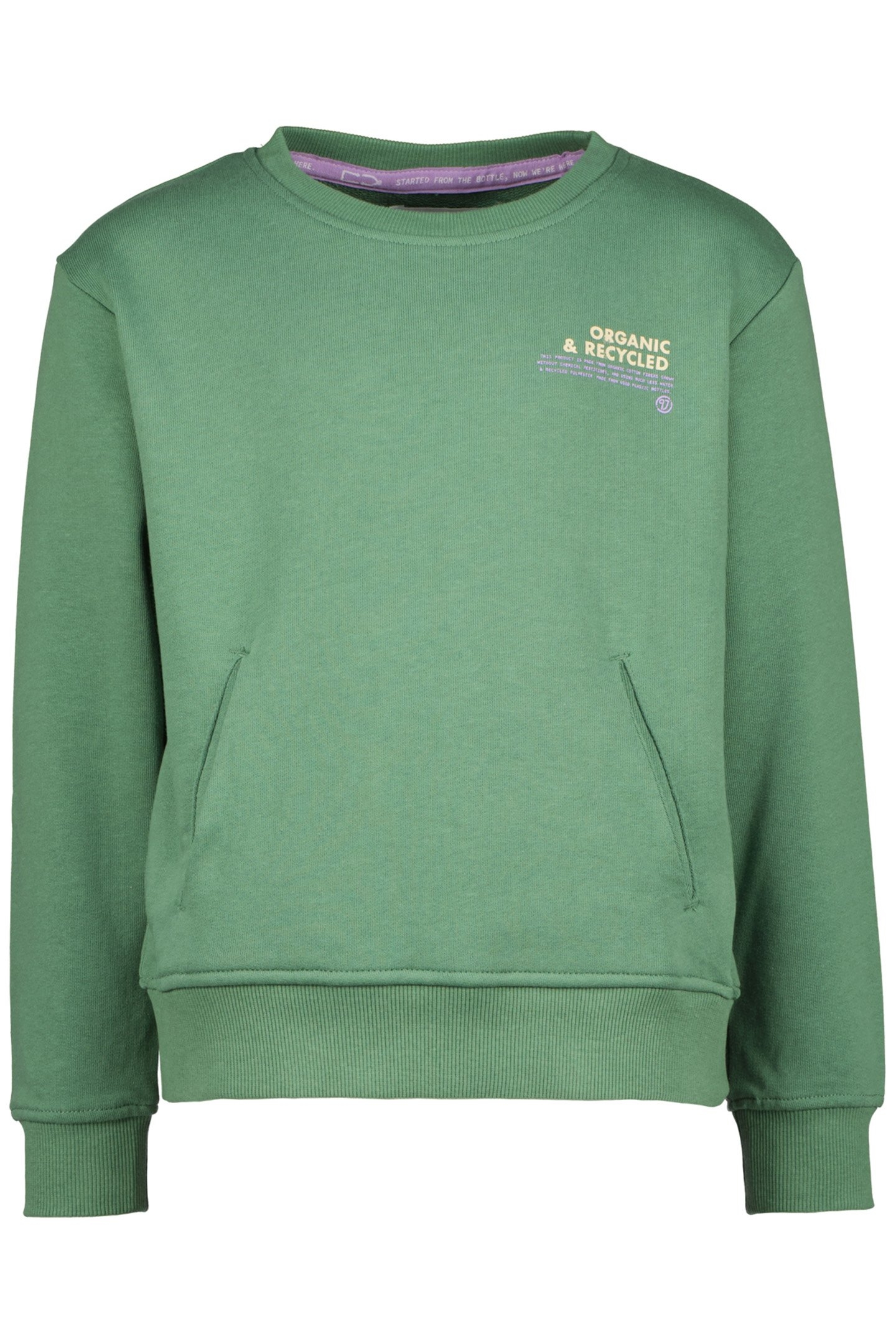 GIRL'S ORGANI SWEATER SLATE GREEN 1