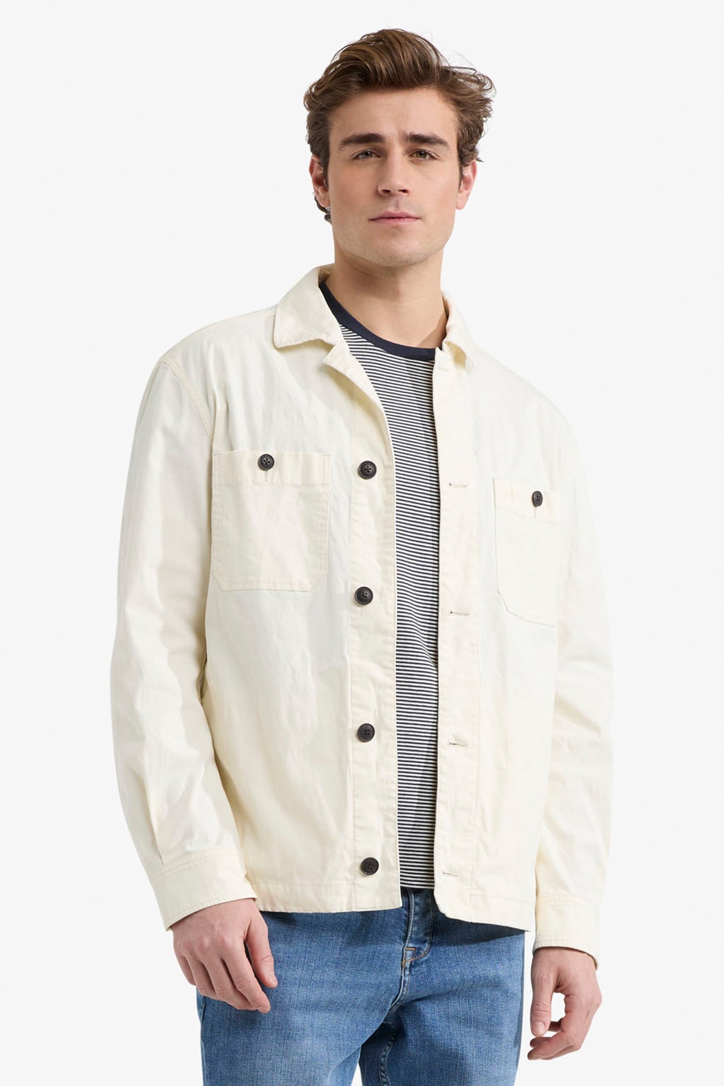 COTTON SHIRT JACKET OFF WHITE 1