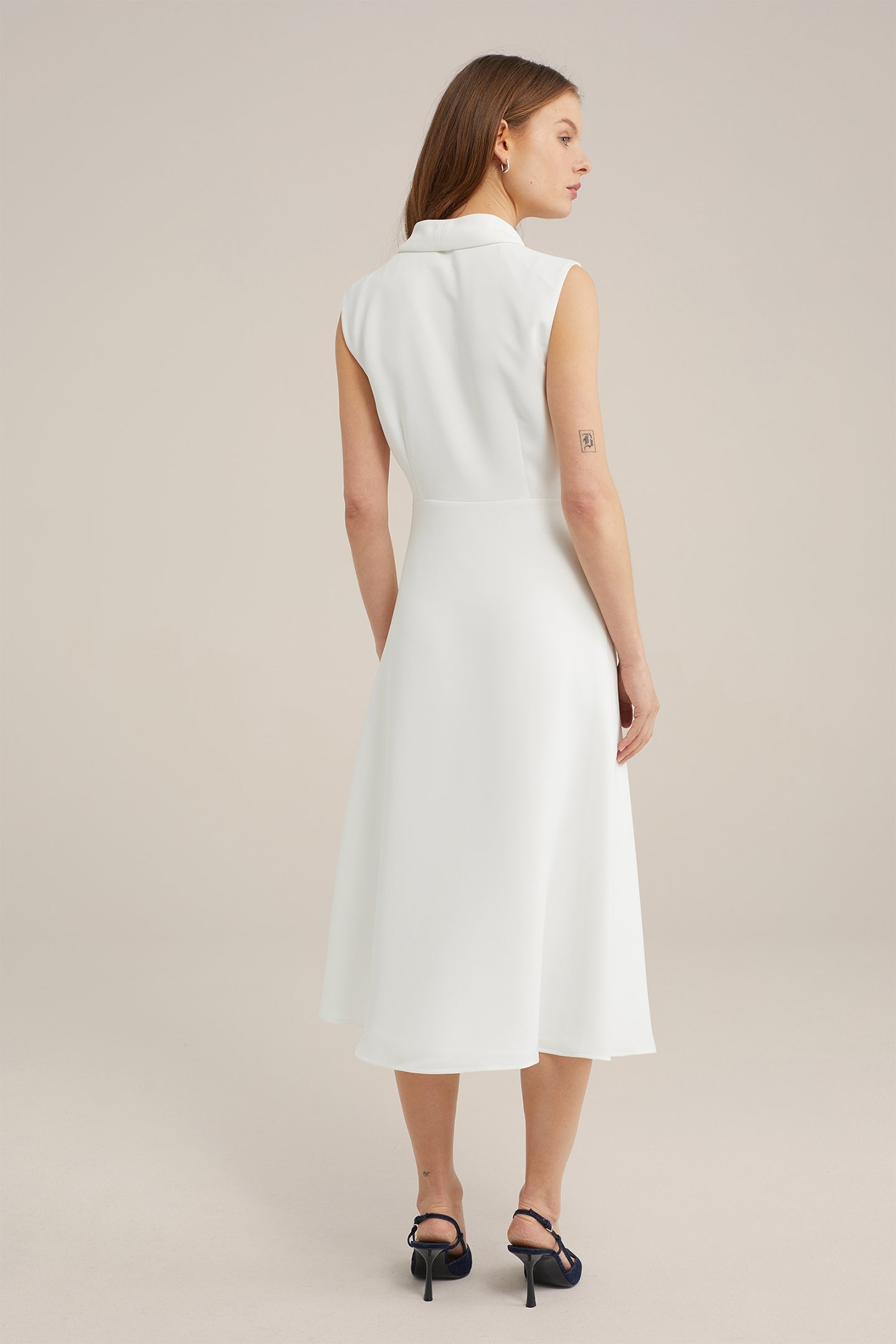 DRESS MID LENGTH WHITE 2