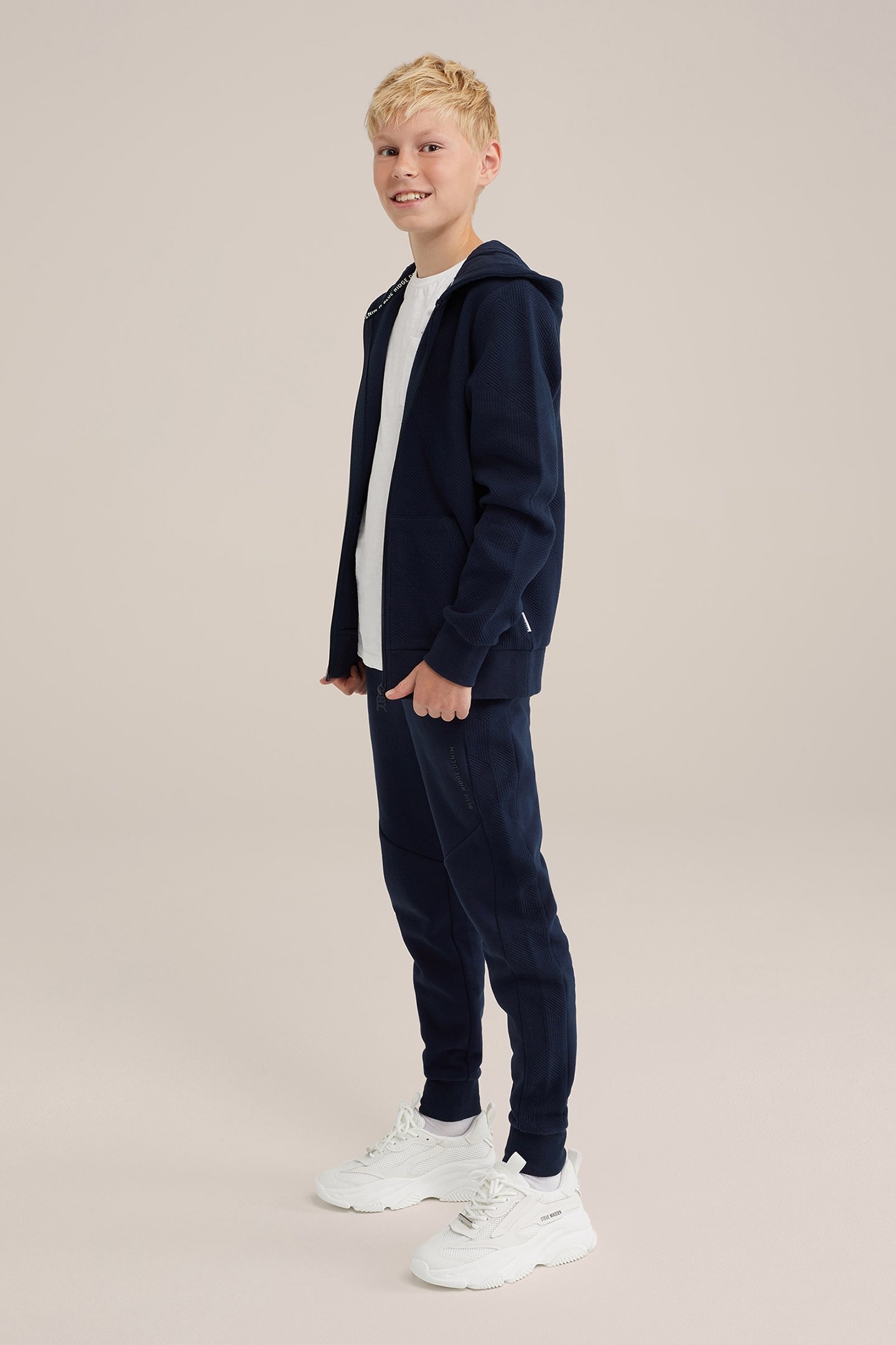 CARDIGAN WITH ZIPPER NAVY BLUE 4