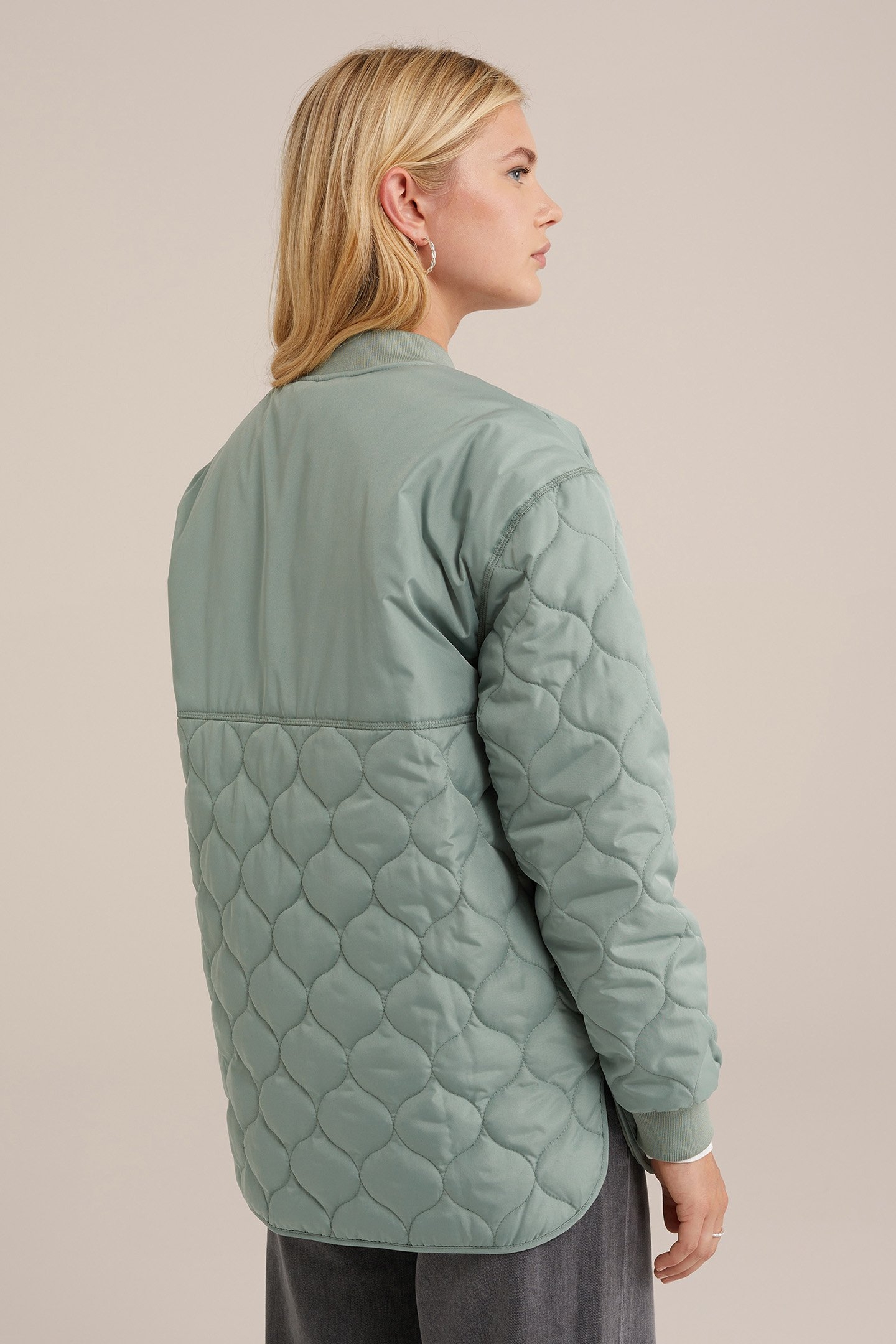 JACKET MIDDLE LONG LENGTH GREYISH GREEN 2