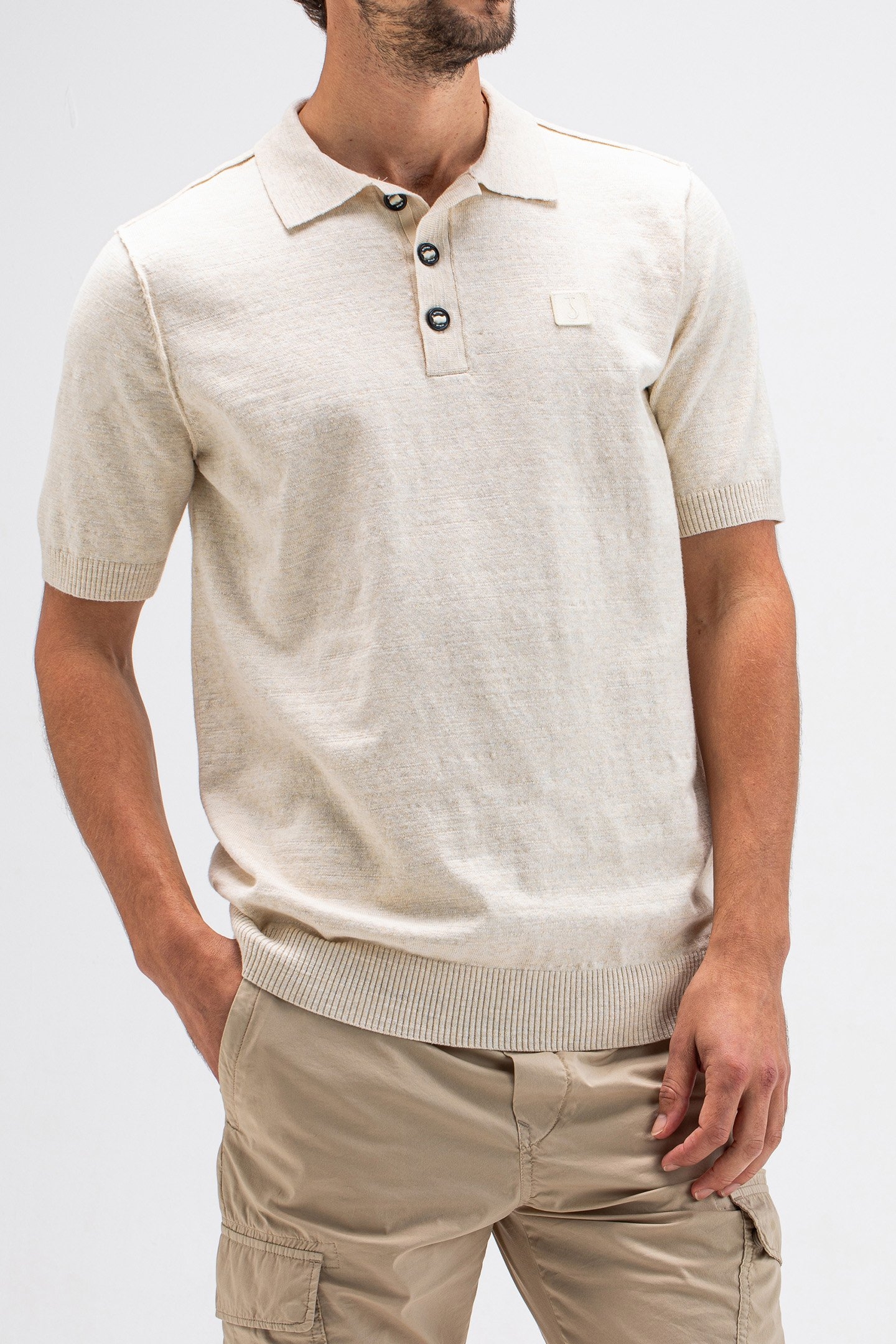 LT CLIFDEN POLO BEIGE GREY 1