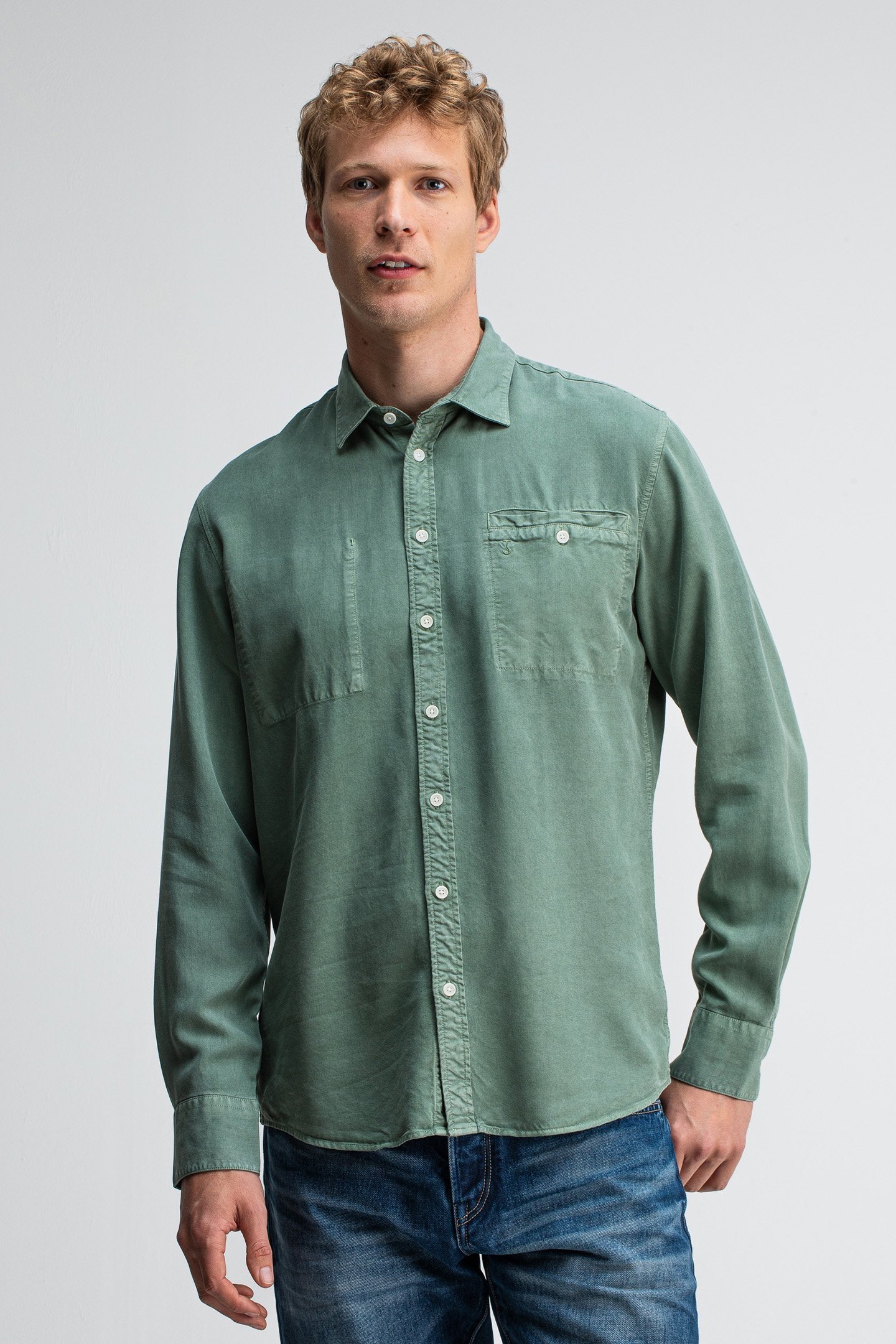DIEPPE MK. 2 TENCEL SHIRT JADE GREEN 1