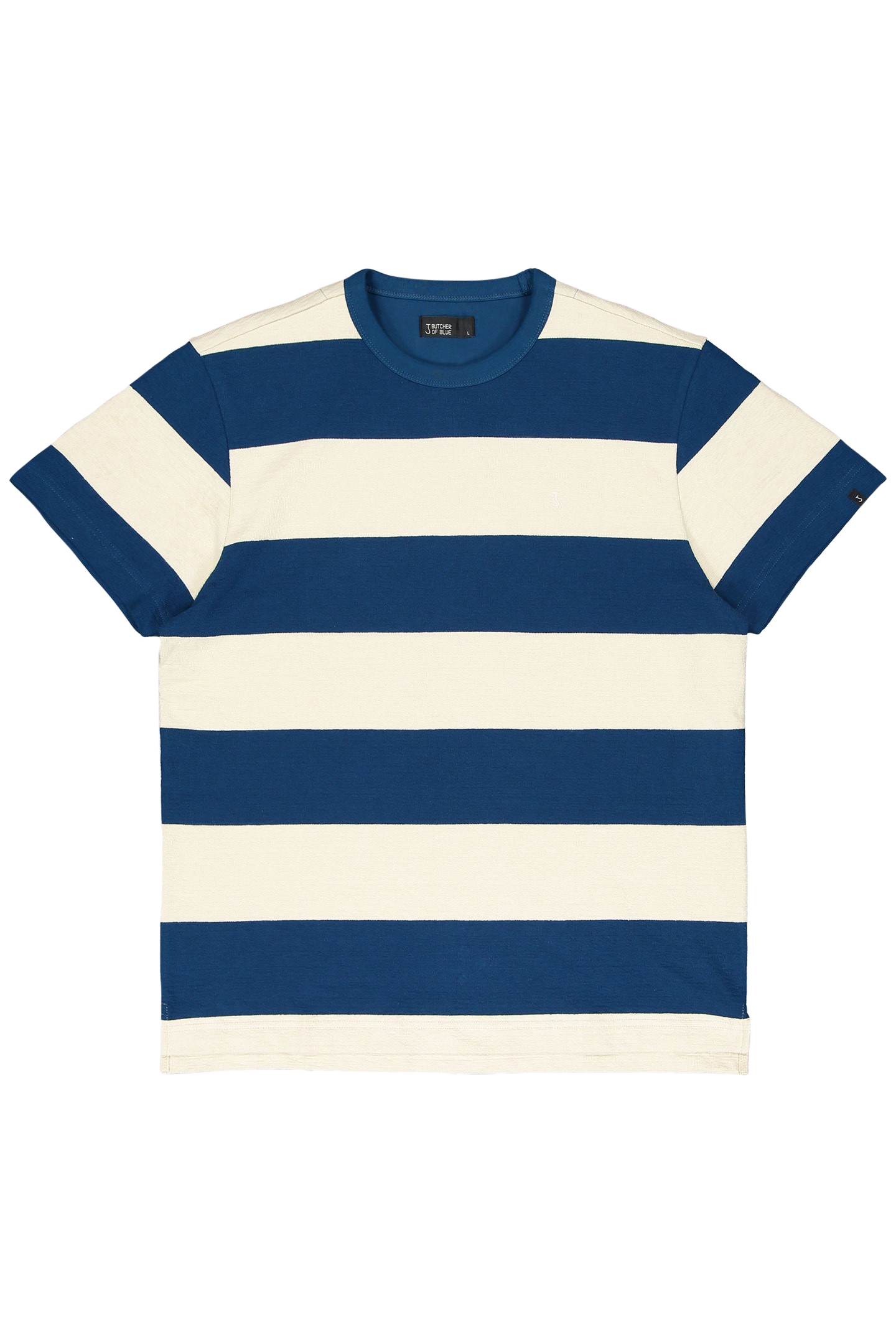 GASPARD LOOSE BOLD STRIPE TEE LAPIS BLUE 3