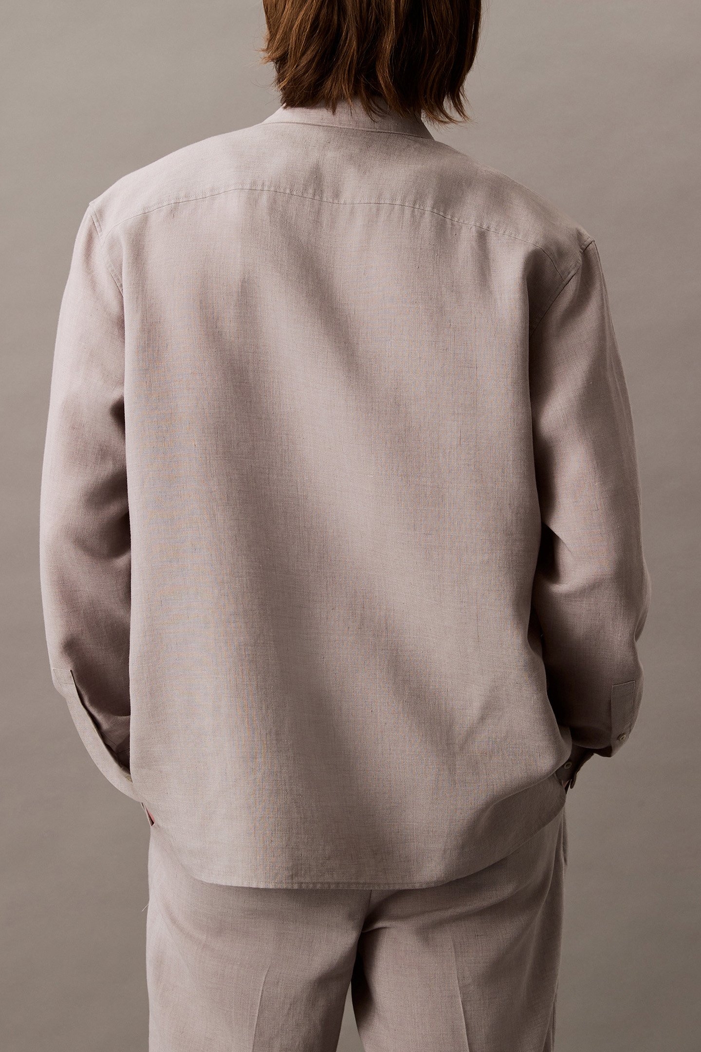 LS LINEN EASY SHIRT FORMAL GRAY 2