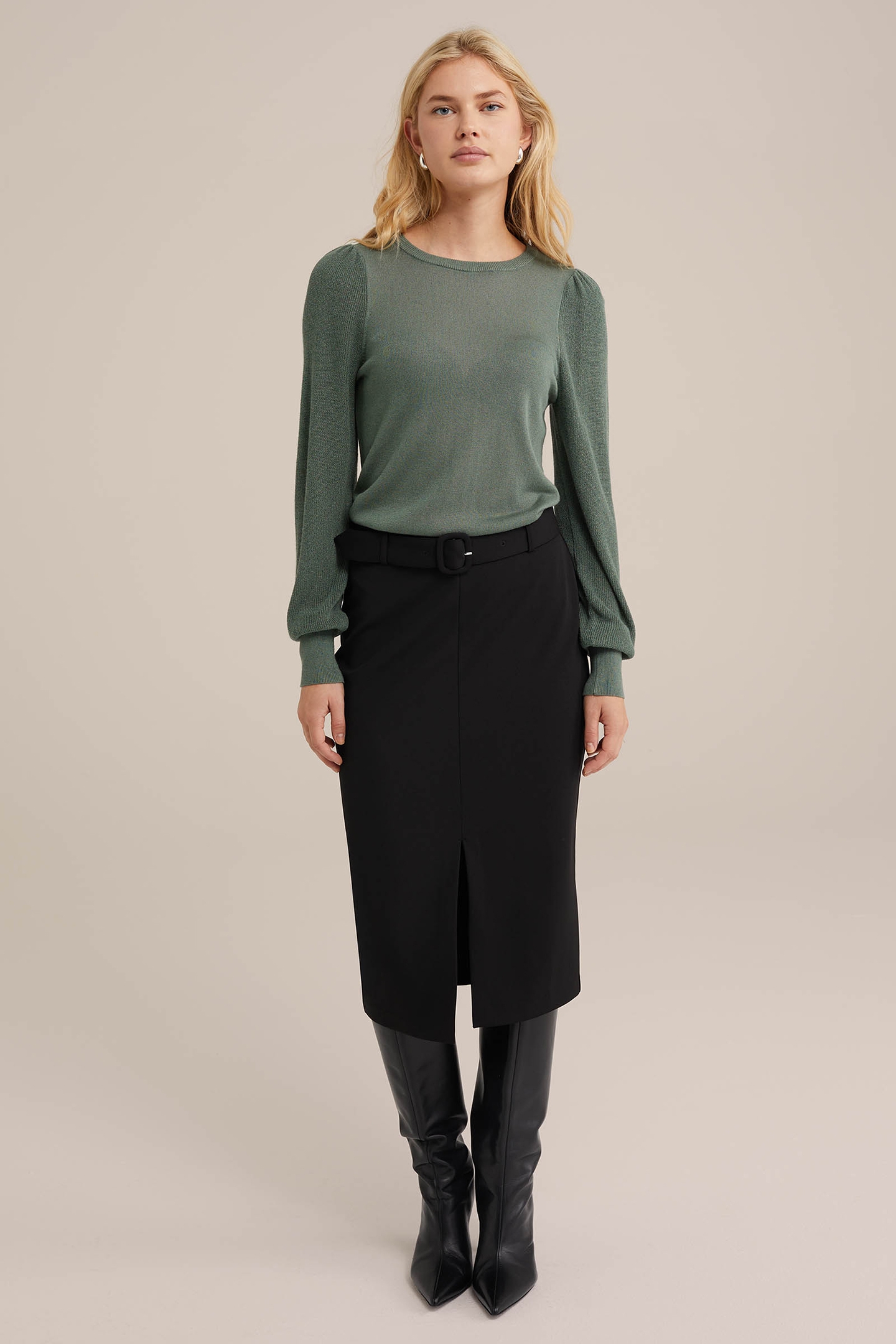 KNITTED PULLOVER GREEN 3