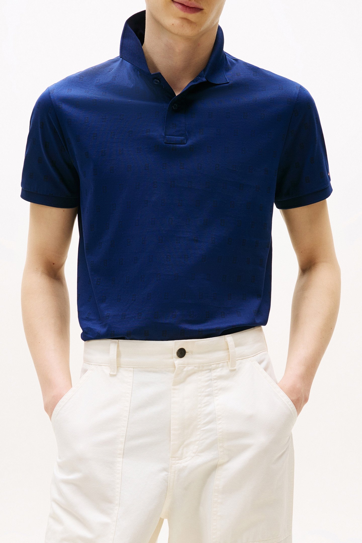 AOP INTERLOCK REG POLO PREPPY NAVY/TWO TONE DARKER 1