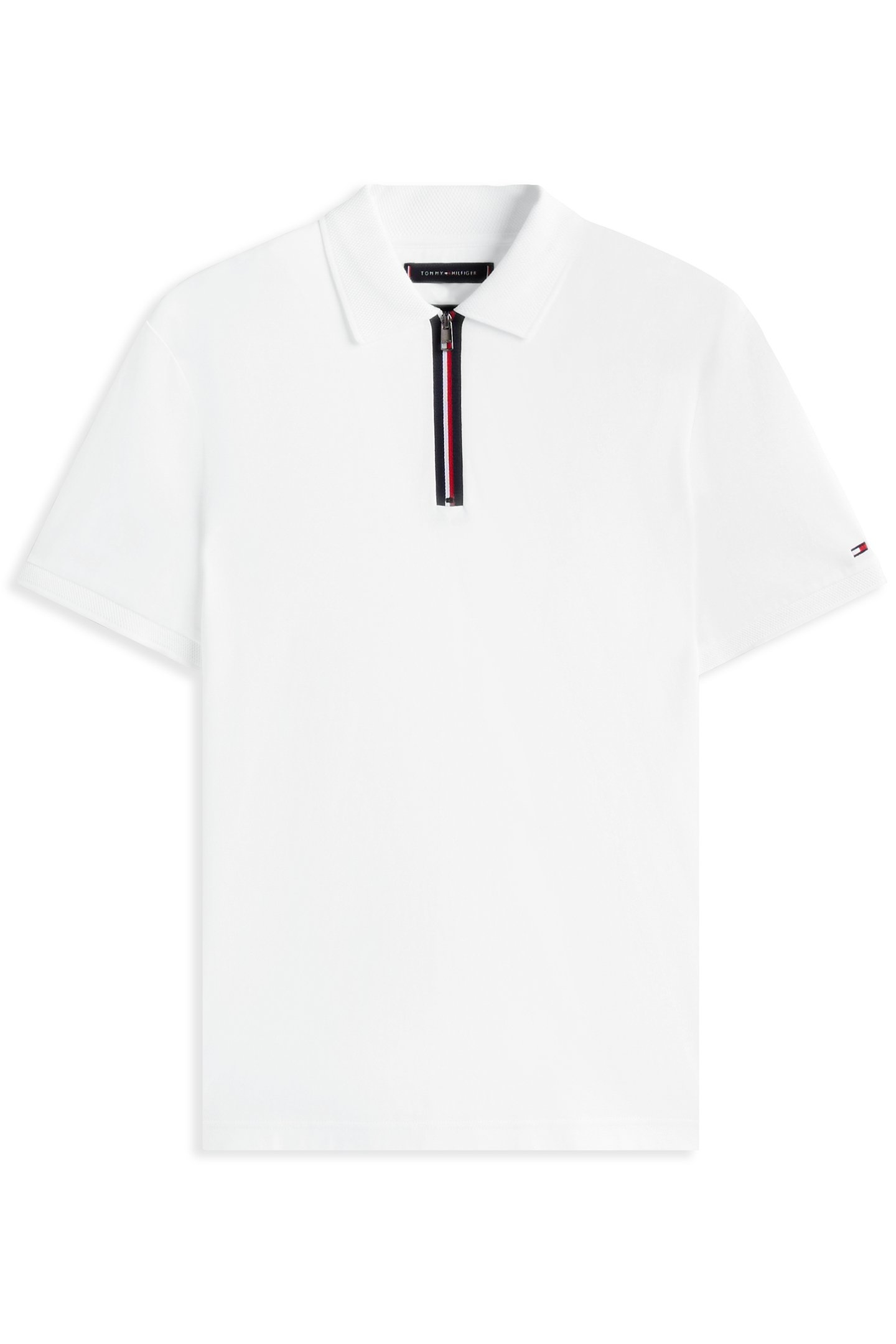 INTERLOCK ZIP REG POLO WHITE 4